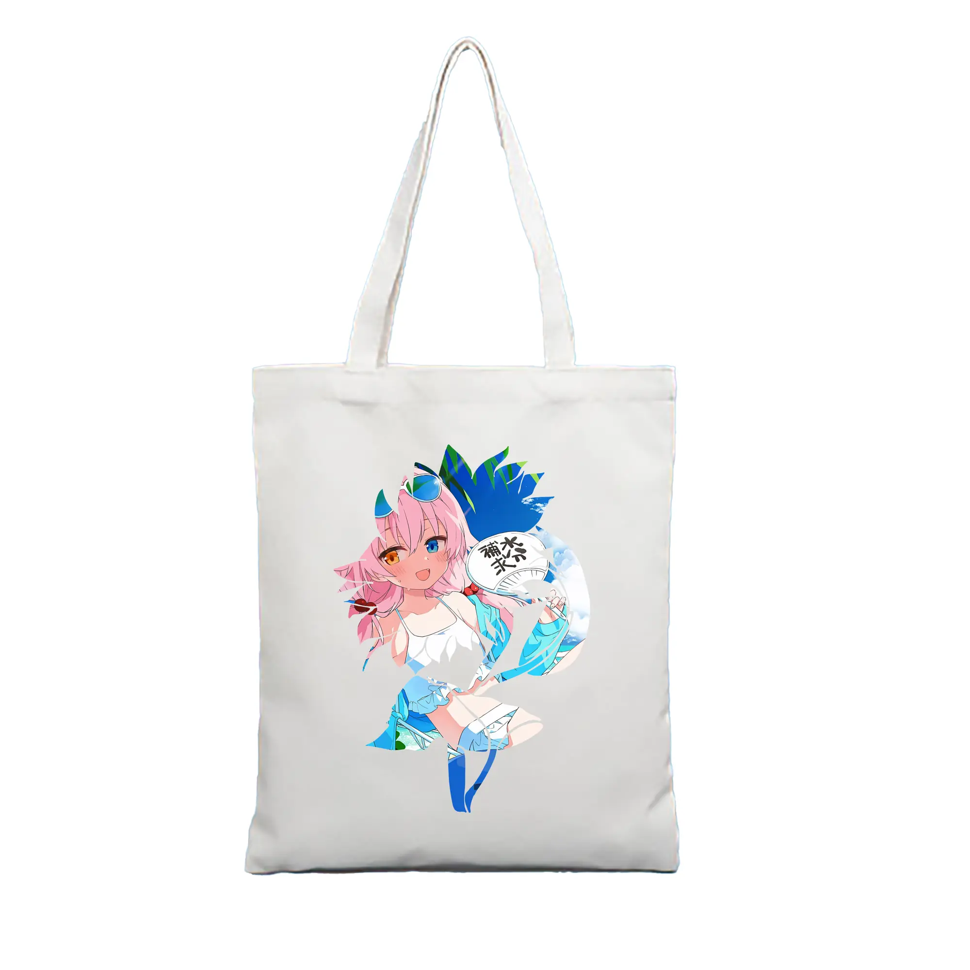 ブルーアーカイブ グッズ 小鳥遊ホシノ - 縦型キャンバス手提げバッグ（トートバッグ） ・ キャンバス素材 ・ ショッピング用 ・ 軽量 丈夫 お手入れ簡単