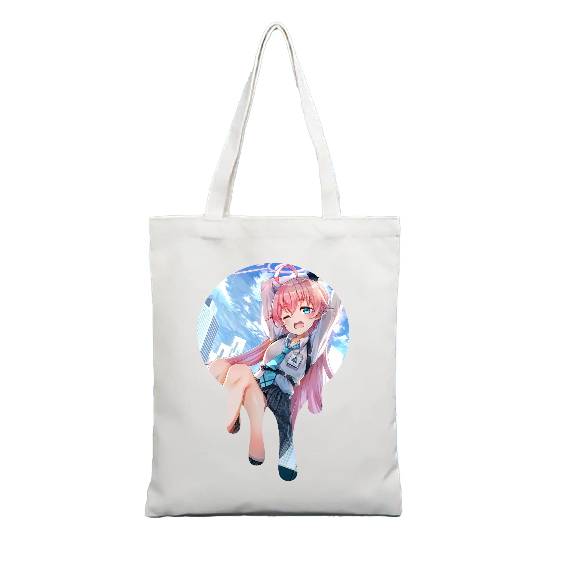 ブルーアーカイブ グッズ 小鳥遊ホシノ - 縦型キャンバス手提げバッグ（トートバッグ） ・ キャンバス素材 ・ ショッピング用 ・ 軽量 丈夫 お手入れ簡単