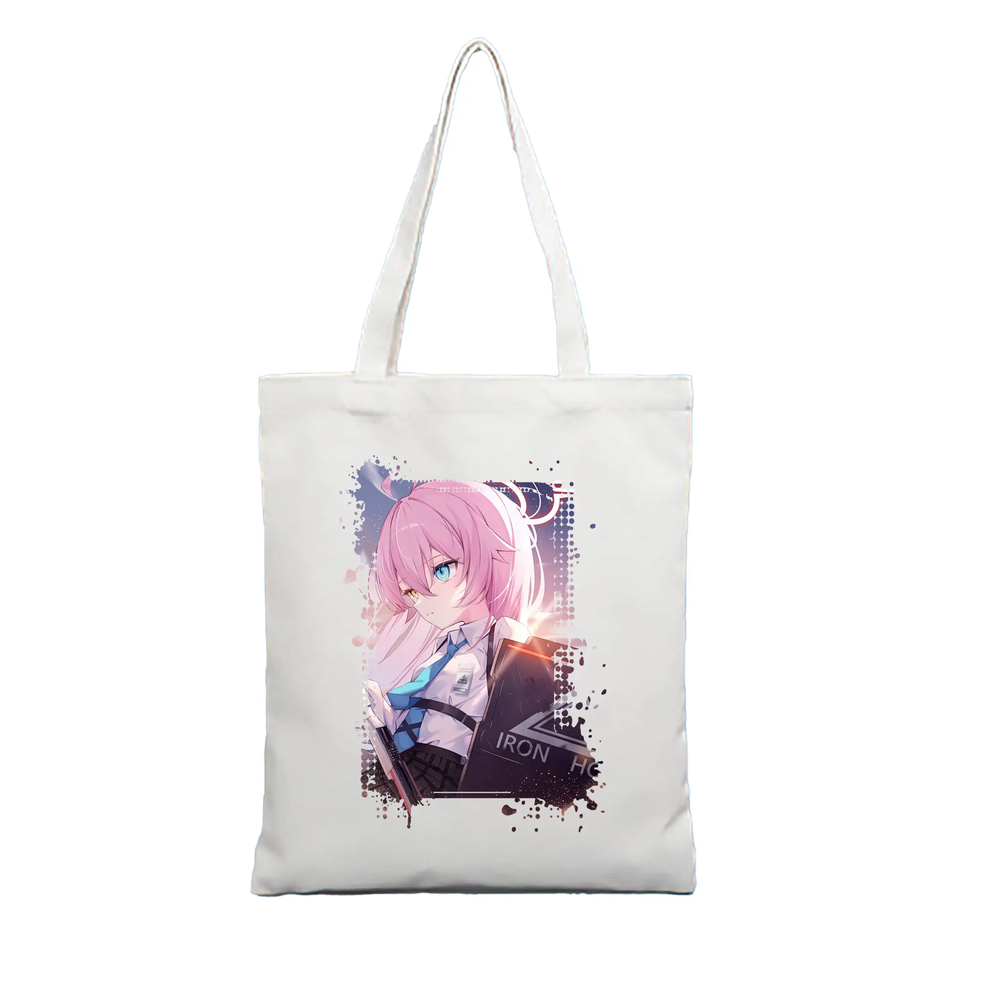 ブルーアーカイブ グッズ 小鳥遊ホシノ - 縦型キャンバス手提げバッグ（トートバッグ） ・ キャンバス素材 ・ ショッピング用 ・ 軽量 丈夫 お手入れ簡単