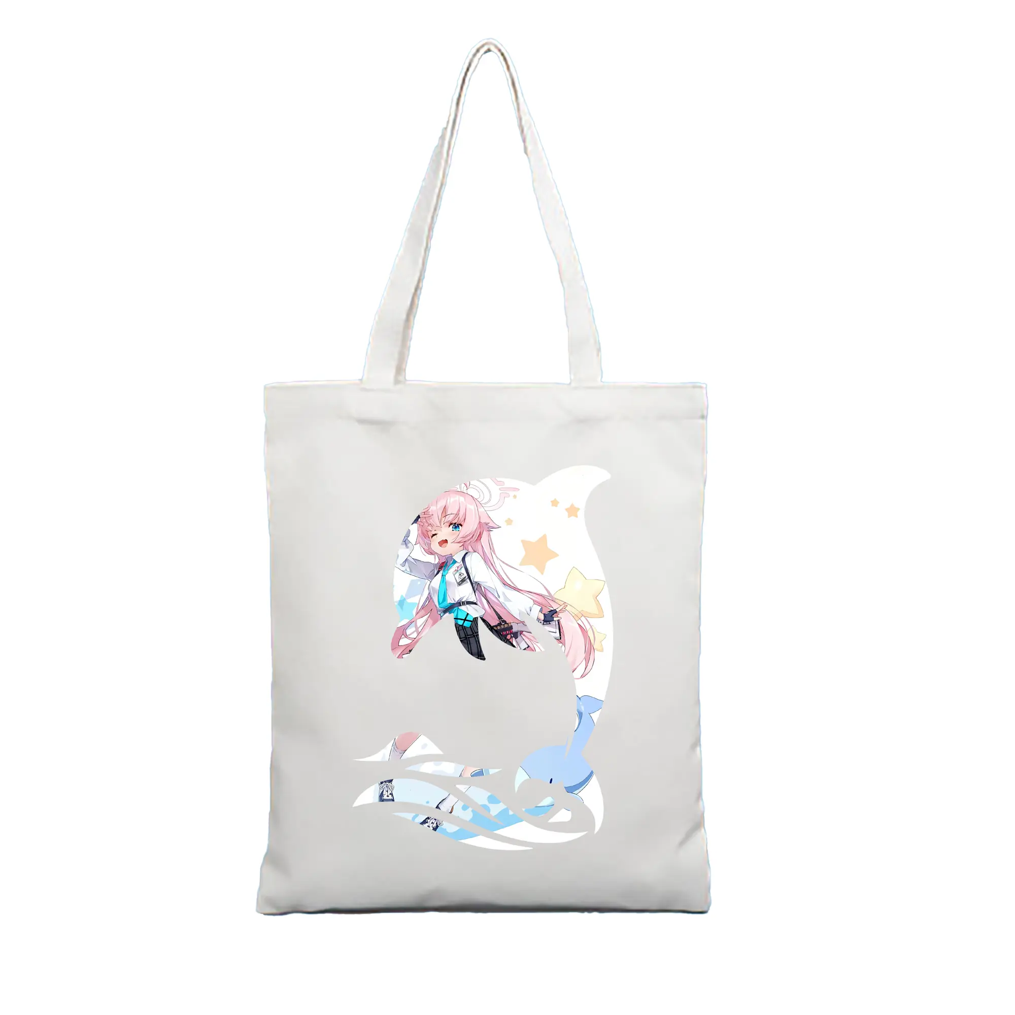 ブルーアーカイブ グッズ 小鳥遊ホシノ - 縦型キャンバス手提げバッグ（トートバッグ） ・ キャンバス素材 ・ ショッピング用 ・ 軽量 丈夫 お手入れ簡単