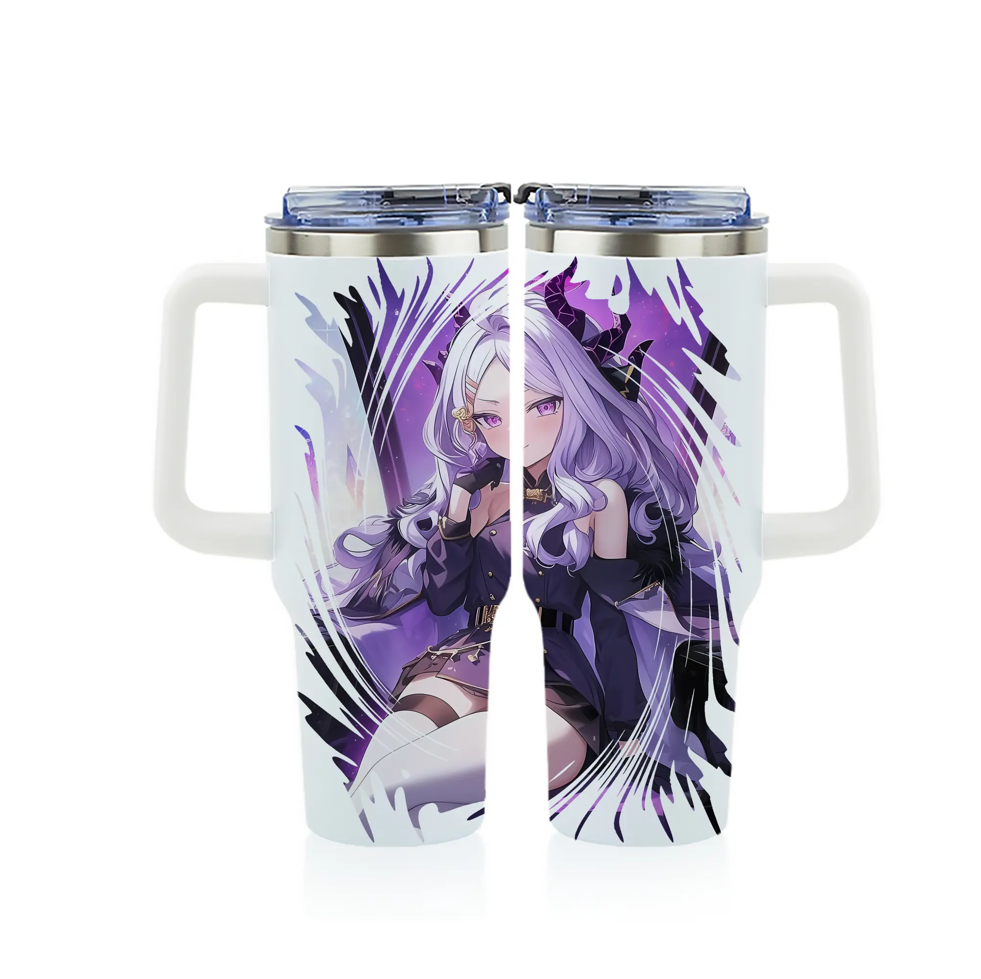 ブルーアーカイブ グッズ 空崎ヒナ - 1200mL フルプリント車用タンブラー ・ 304ステンレス 内側 ・ 201ステンレス 外側 ・ 保温 保冷 ・ 通勤 ドライブ アウトドア用