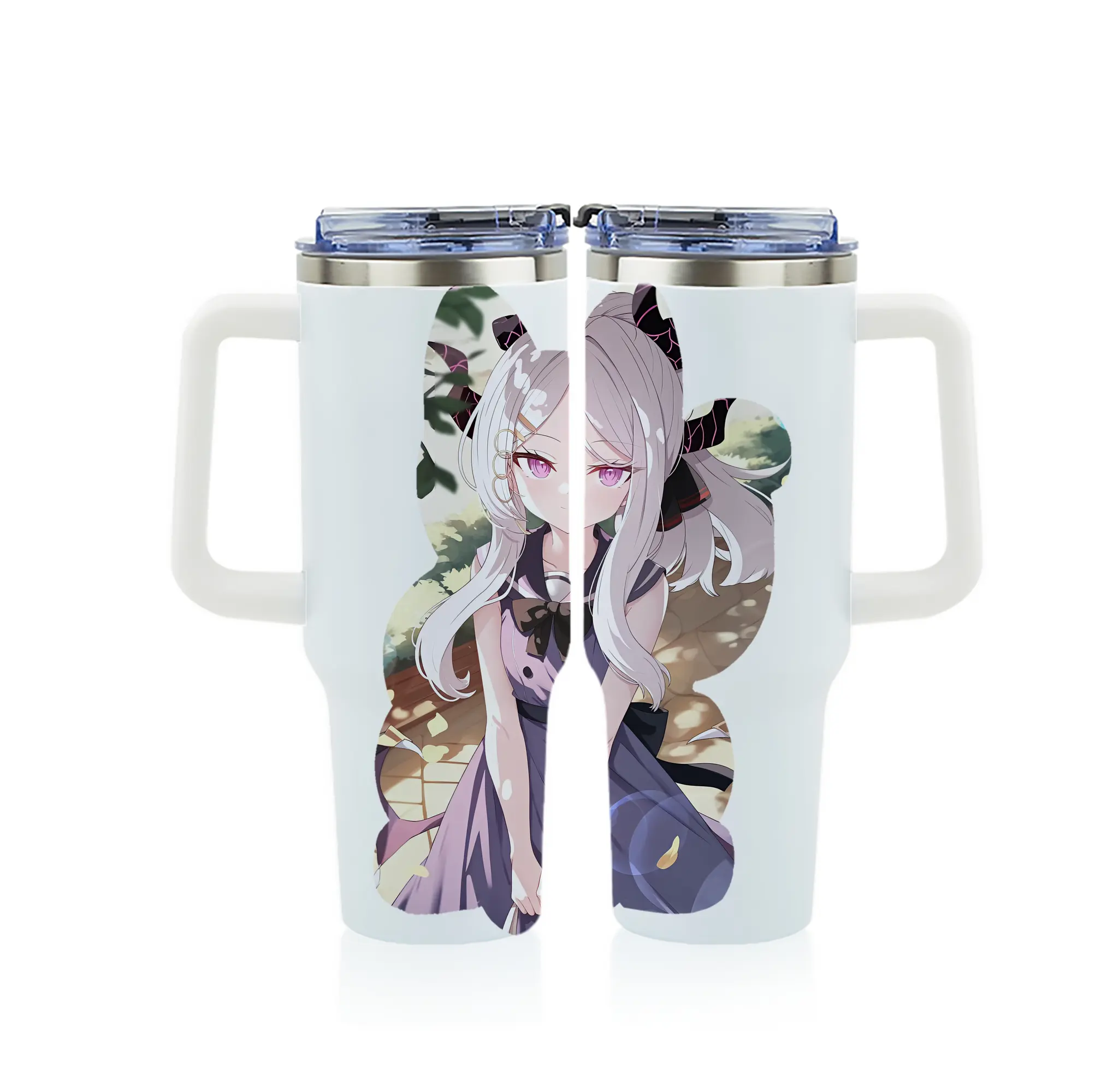 ブルーアーカイブ グッズ 空崎ヒナ - 1200mL フルプリント車用タンブラー ・ 304ステンレス 内側 ・ 201ステンレス 外側 ・ 保温 保冷 ・ 通勤 ドライブ アウトドア用