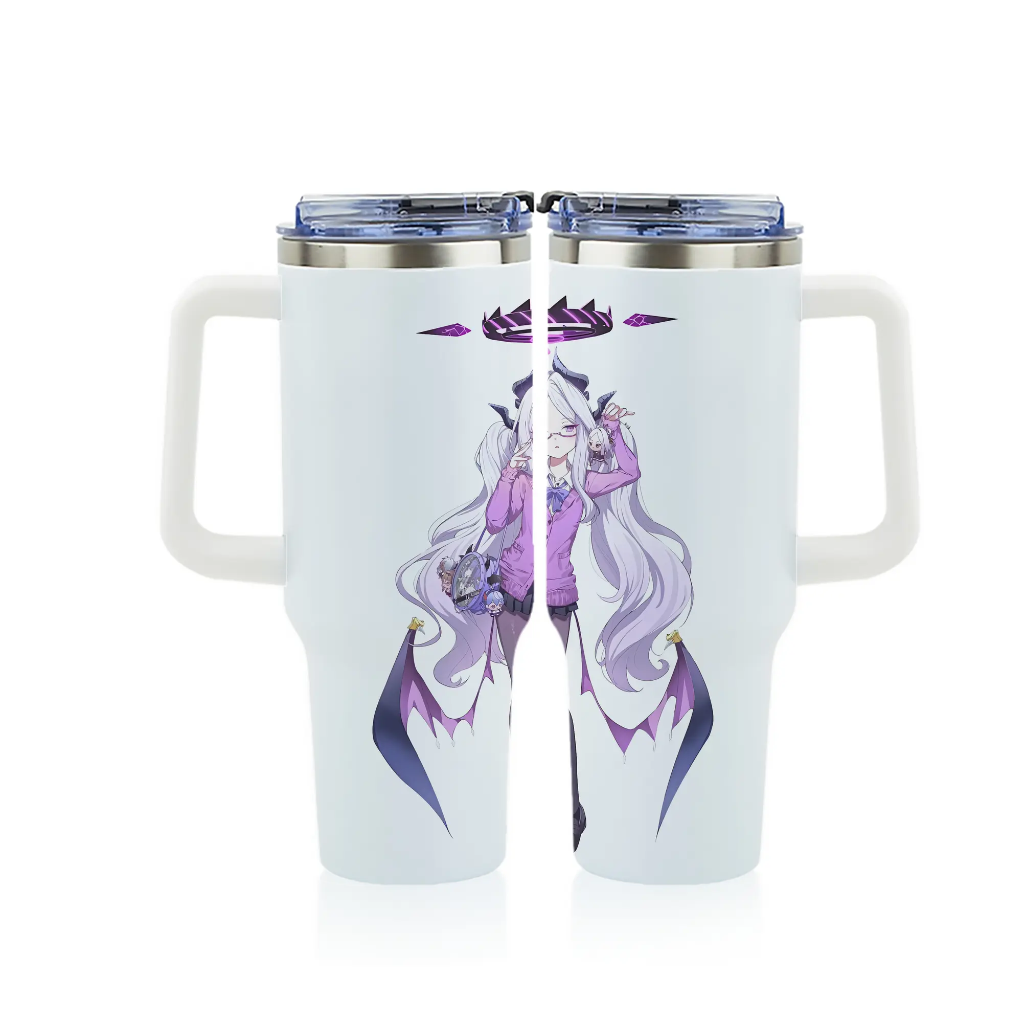 ブルーアーカイブ グッズ 空崎ヒナ - 1200mL フルプリント車用タンブラー ・ 304ステンレス 内側 ・ 201ステンレス 外側 ・ 保温 保冷 ・ 通勤 ドライブ アウトドア用