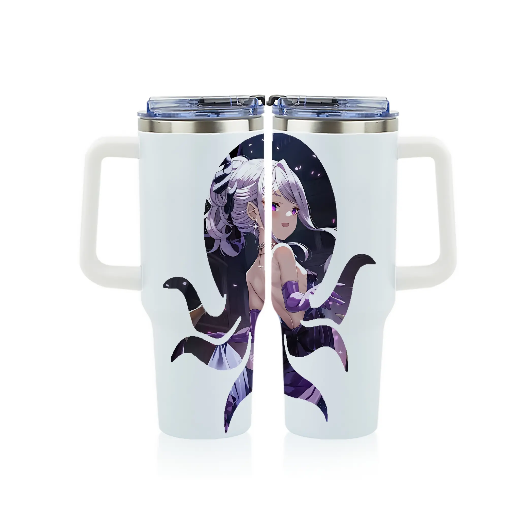 ブルーアーカイブ グッズ 空崎ヒナ - 1200mL フルプリント車用タンブラー ・ 304ステンレス 内側 ・ 201ステンレス 外側 ・ 保温 保冷 ・ 通勤 ドライブ アウトドア用