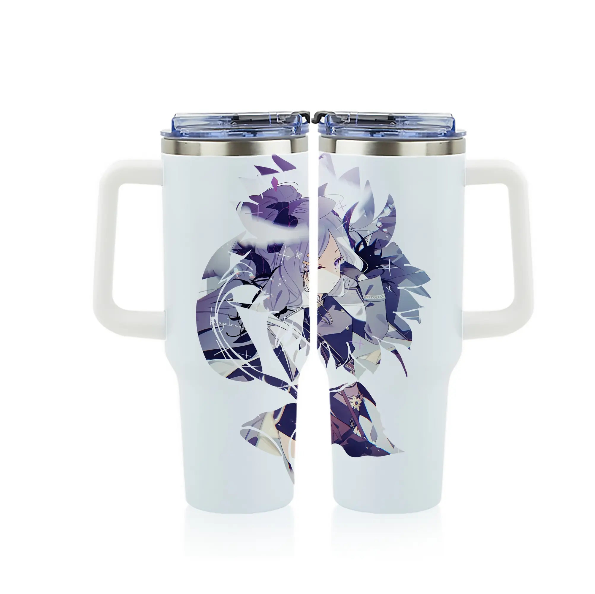 ブルーアーカイブ グッズ 空崎ヒナ - 1200mL フルプリント車用タンブラー ・ 304ステンレス 内側 ・ 201ステンレス 外側 ・ 保温 保冷 ・ 通勤 ドライブ アウトドア用