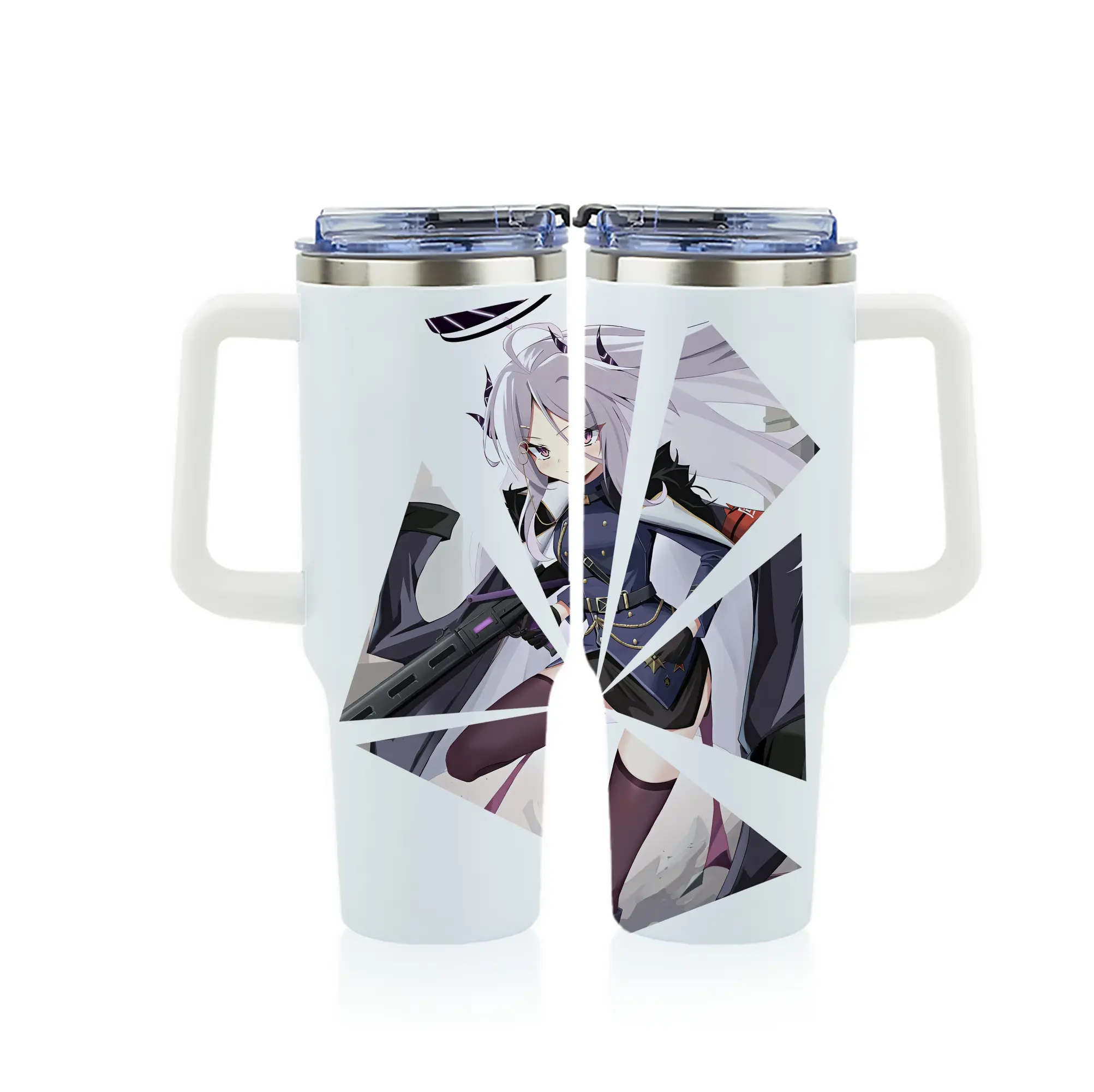 ブルーアーカイブ グッズ 空崎ヒナ - 1200mL フルプリント車用タンブラー ・ 304ステンレス 内側 ・ 201ステンレス 外側 ・ 保温 保冷 ・ 通勤 ドライブ アウトドア用