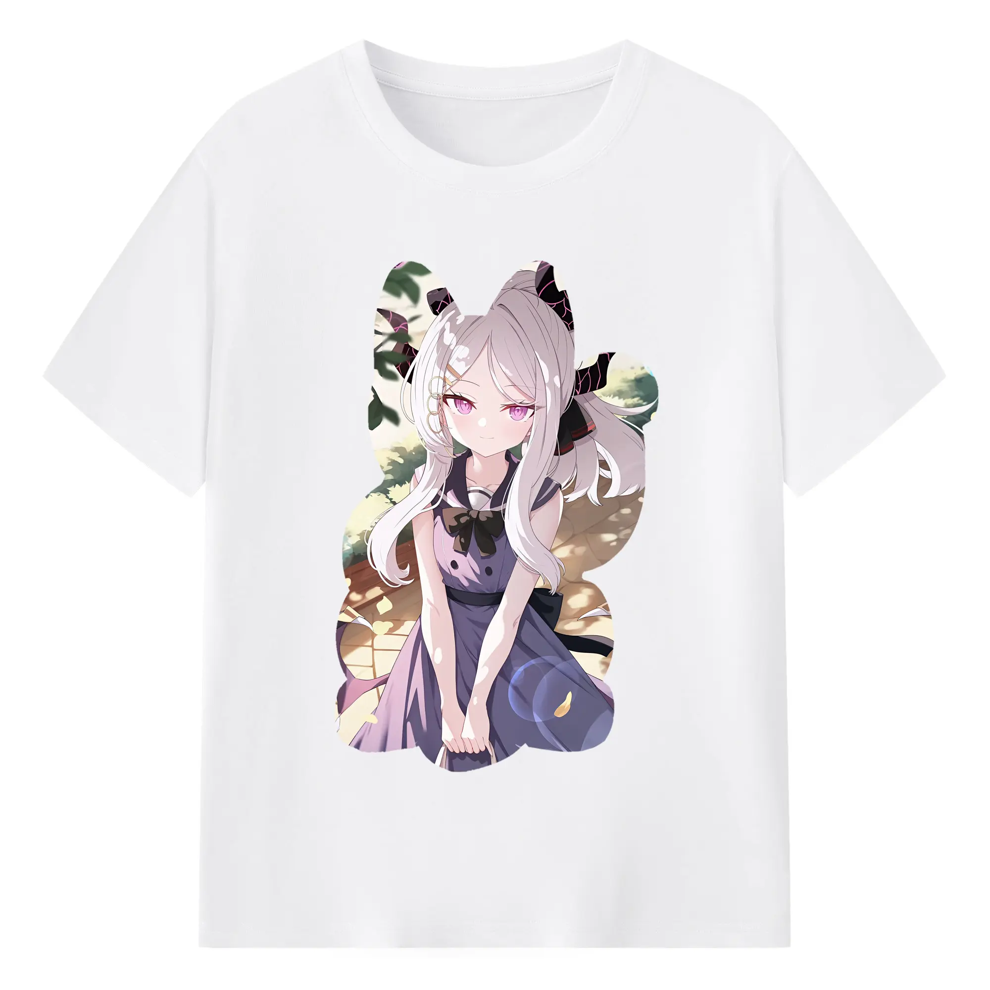 ブルーアーカイブ グッズ 空崎ヒナ - 綿100％ 半袖Tシャツ ・ フロントプリント ・ 快適 通気性 ・ 日常使い 散歩 スポーツ用