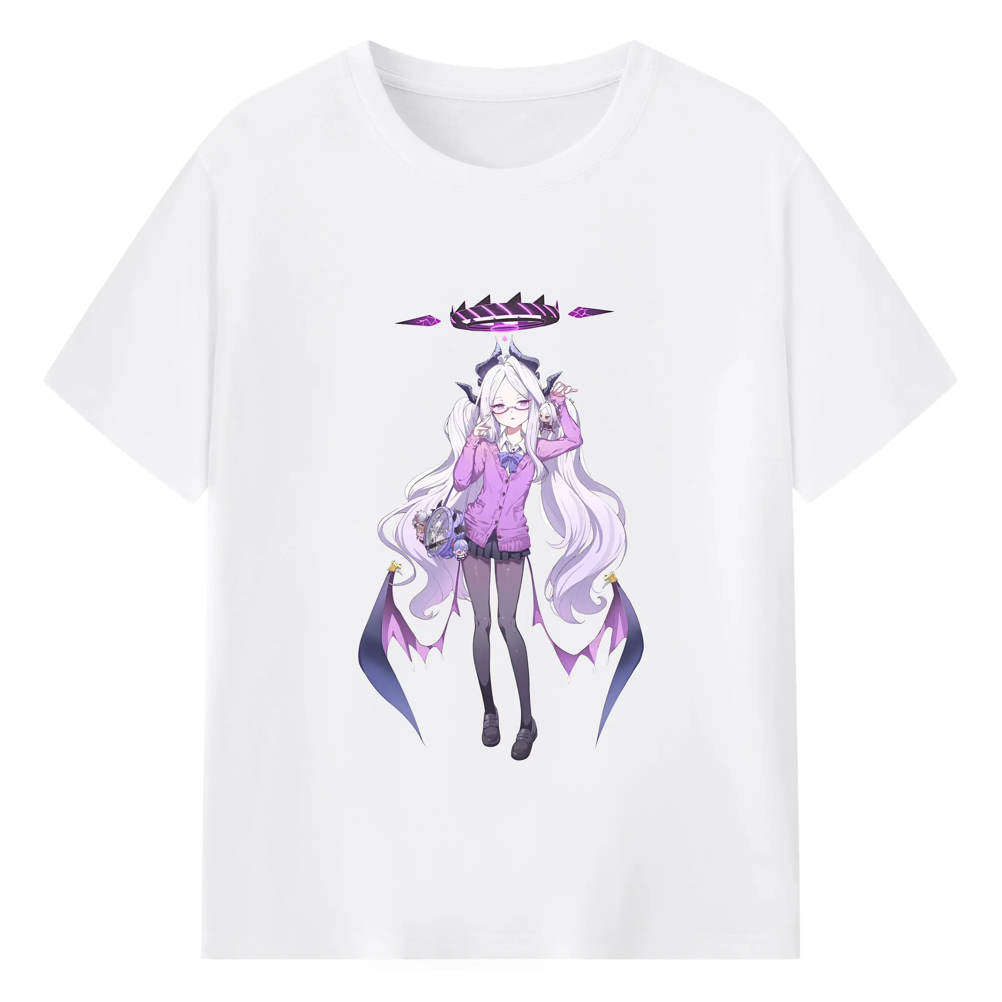 ブルーアーカイブ グッズ 空崎ヒナ - 綿100％ 半袖Tシャツ ・ フロントプリント ・ 快適 通気性 ・ 日常使い 散歩 スポーツ用