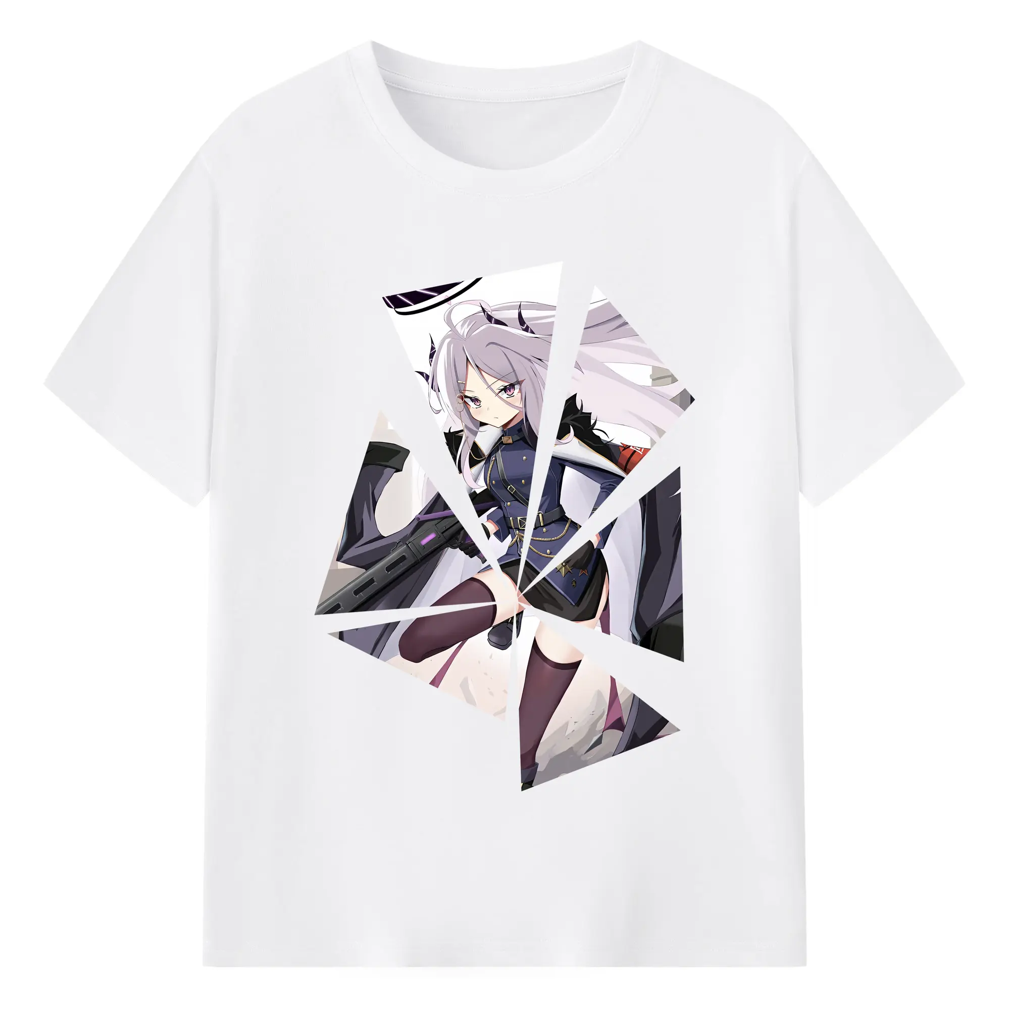 ブルーアーカイブ グッズ 空崎ヒナ - 綿100％ 半袖Tシャツ ・ フロントプリント ・ 快適 通気性 ・ 日常使い 散歩 スポーツ用