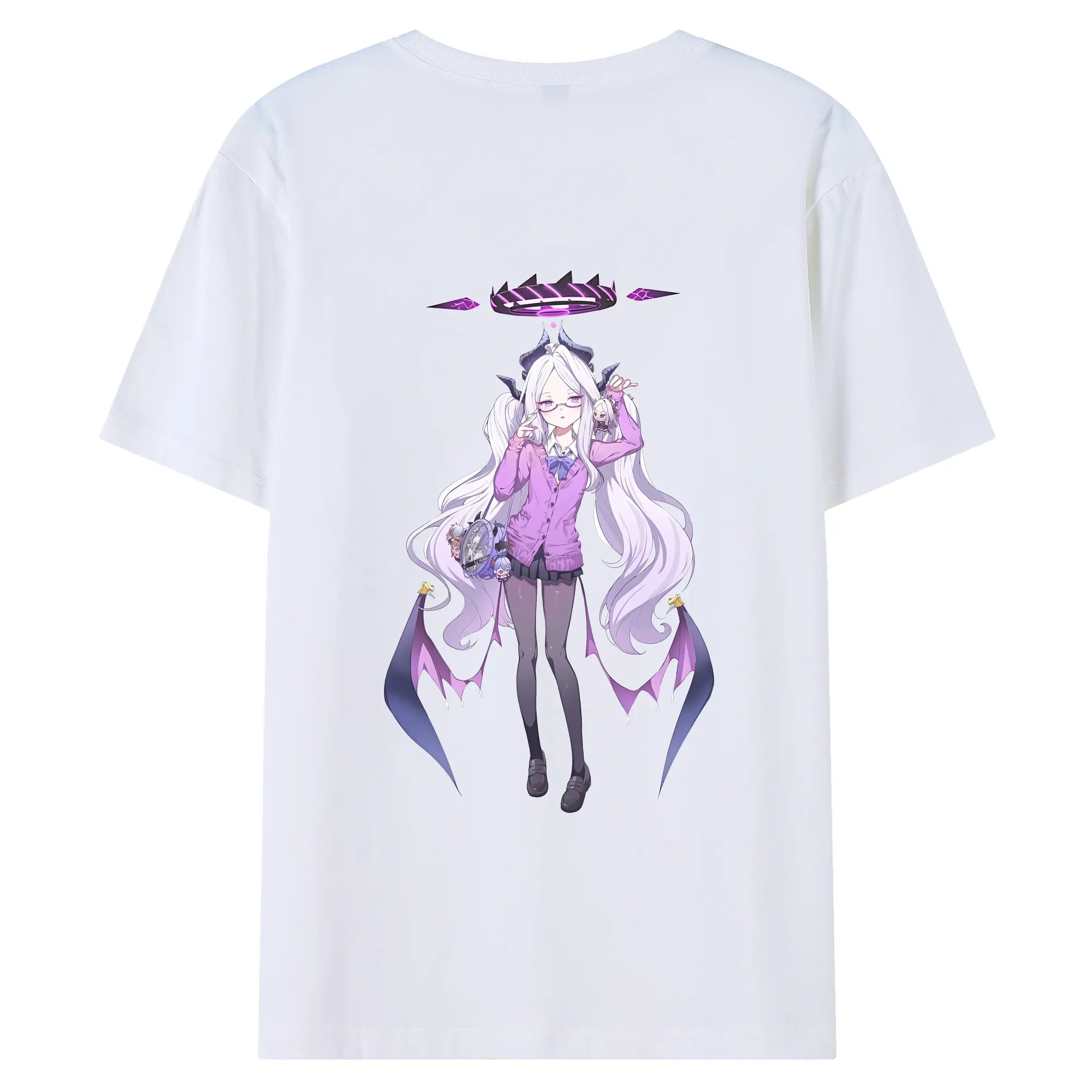 ブルーアーカイブ グッズ 空崎ヒナ - 綿100％ 半袖Tシャツ ・ バックプリント ・ 快適 通気性 ・ 日常使い 散歩 スポーツ用