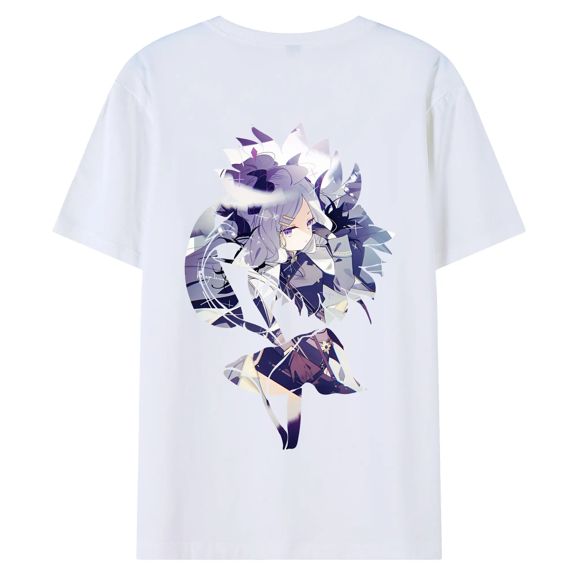 ブルーアーカイブ グッズ 空崎ヒナ - 綿100％ 半袖Tシャツ ・ バックプリント ・ 快適 通気性 ・ 日常使い 散歩 スポーツ用