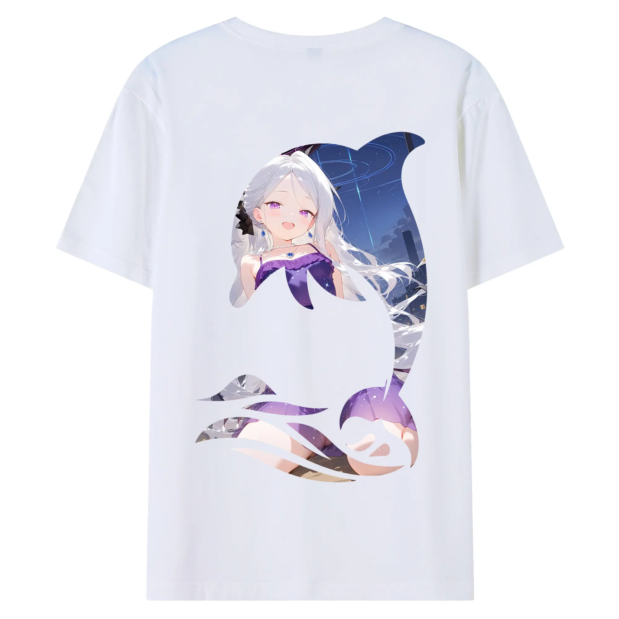 ブルーアーカイブ グッズ 空崎ヒナ - 綿100％ 半袖Tシャツ ・ バックプリント ・ 快適 通気性 ・ 日常使い 散歩 スポーツ用