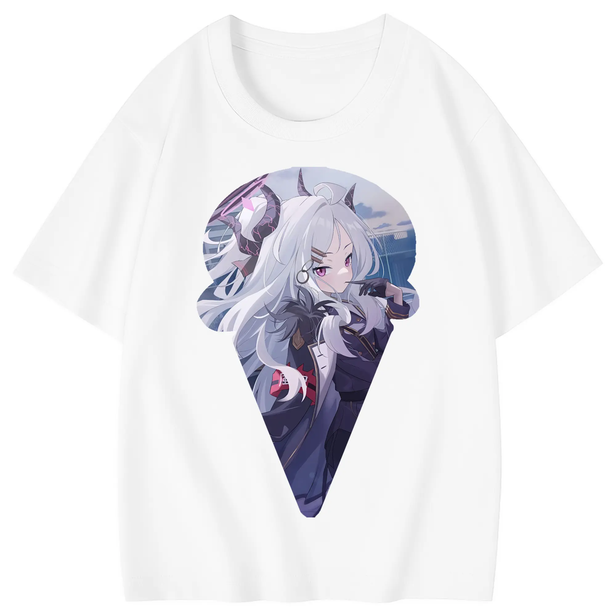 ブルーアーカイブ グッズ 空崎ヒナ - 綿100％ キッズTシャツ ・ フロントプリント ・ 快適 通気性 ・ スポーツ カジュアル 散歩用