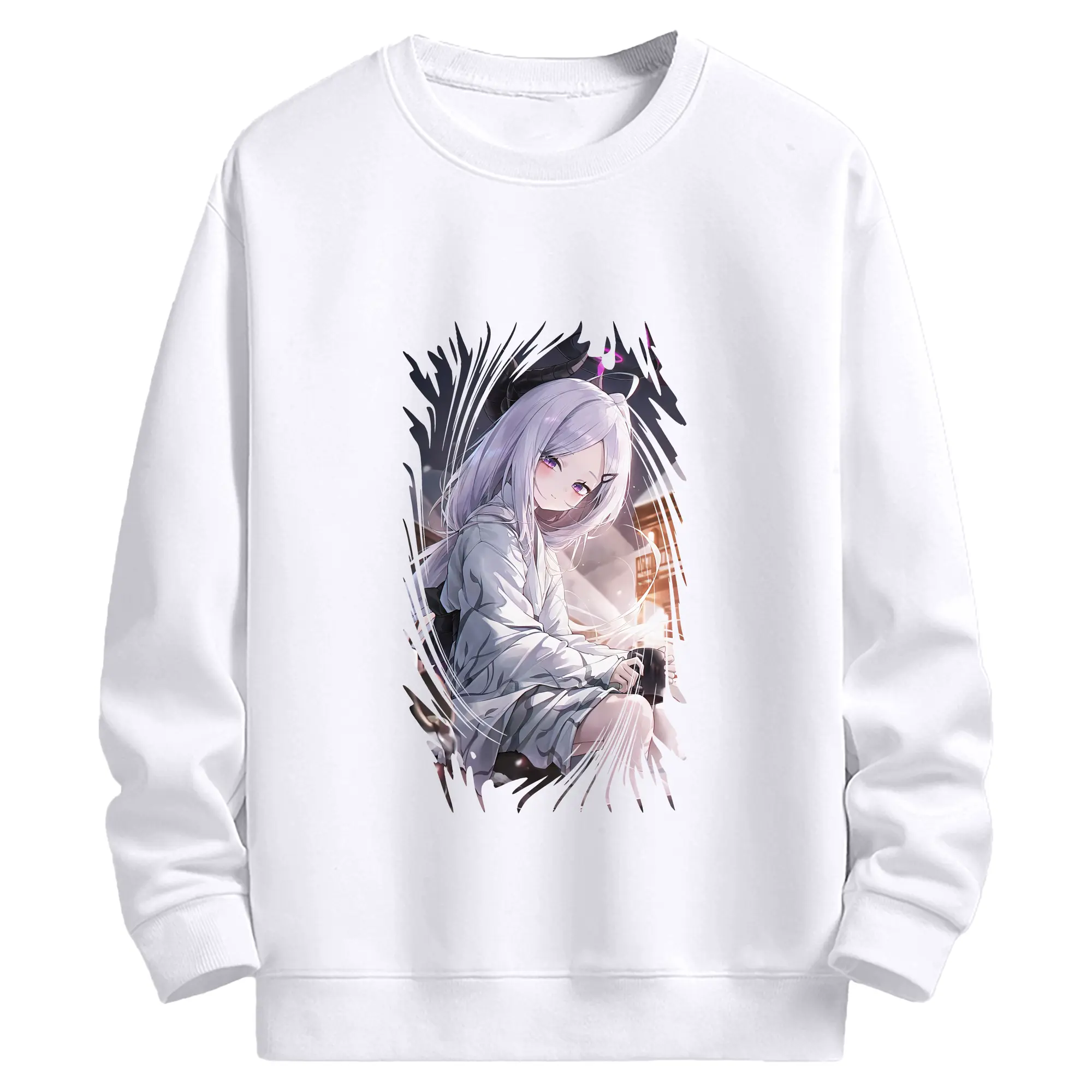 ブルーアーカイブ グッズ 空崎ヒナ - 高品質 クルーネック スウェット ・ コットン59％ ポリエステル41％ ・ ユニセックス 長袖 トレーナー ・ カジュアル デイリー スポーツ 散歩用