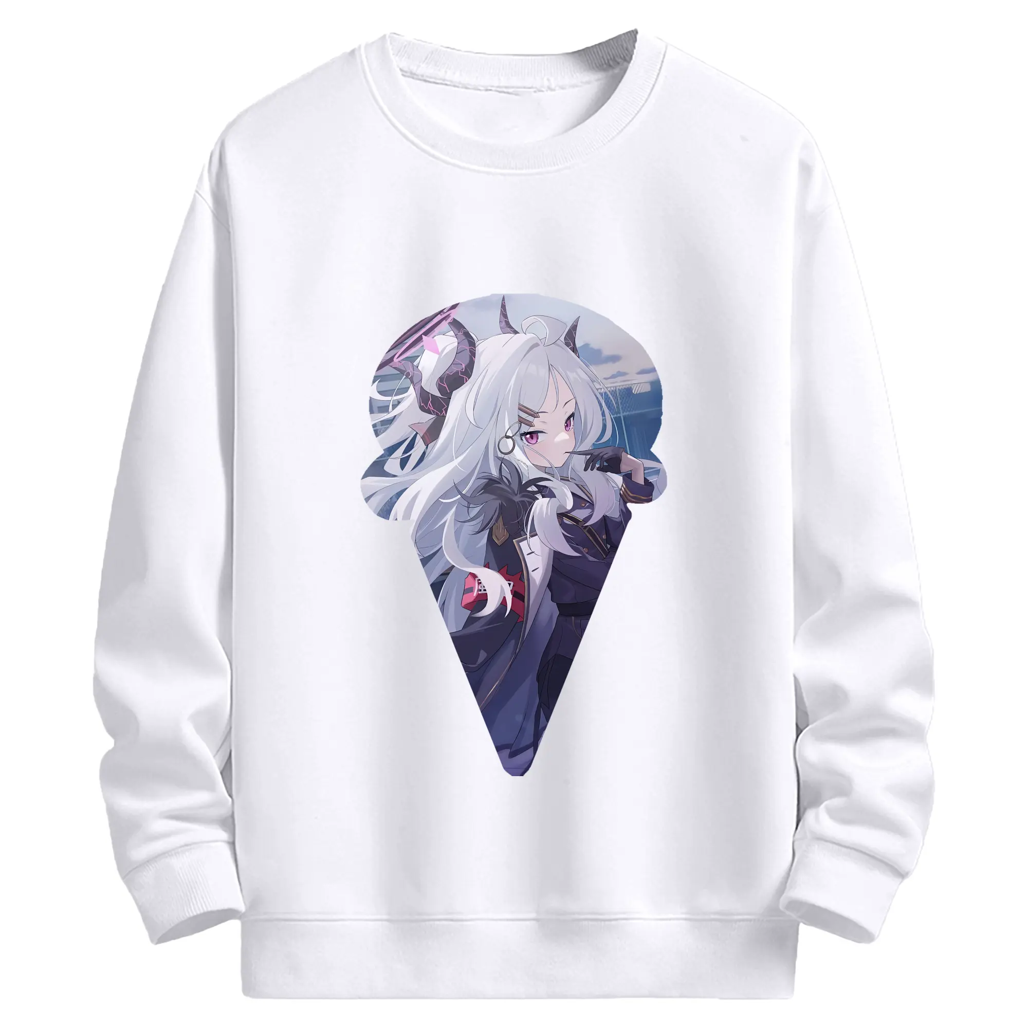 ブルーアーカイブ グッズ 空崎ヒナ - 高品質 クルーネック スウェット ・ コットン59％ ポリエステル41％ ・ ユニセックス 長袖 トレーナー ・ カジュアル デイリー スポーツ 散歩用