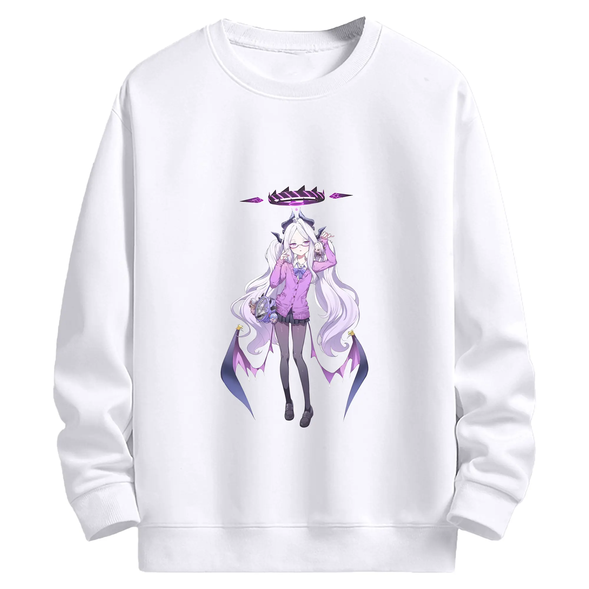 ブルーアーカイブ グッズ 空崎ヒナ - 高品質 クルーネック スウェット ・ コットン59％ ポリエステル41％ ・ ユニセックス 長袖 トレーナー ・ カジュアル デイリー スポーツ 散歩用