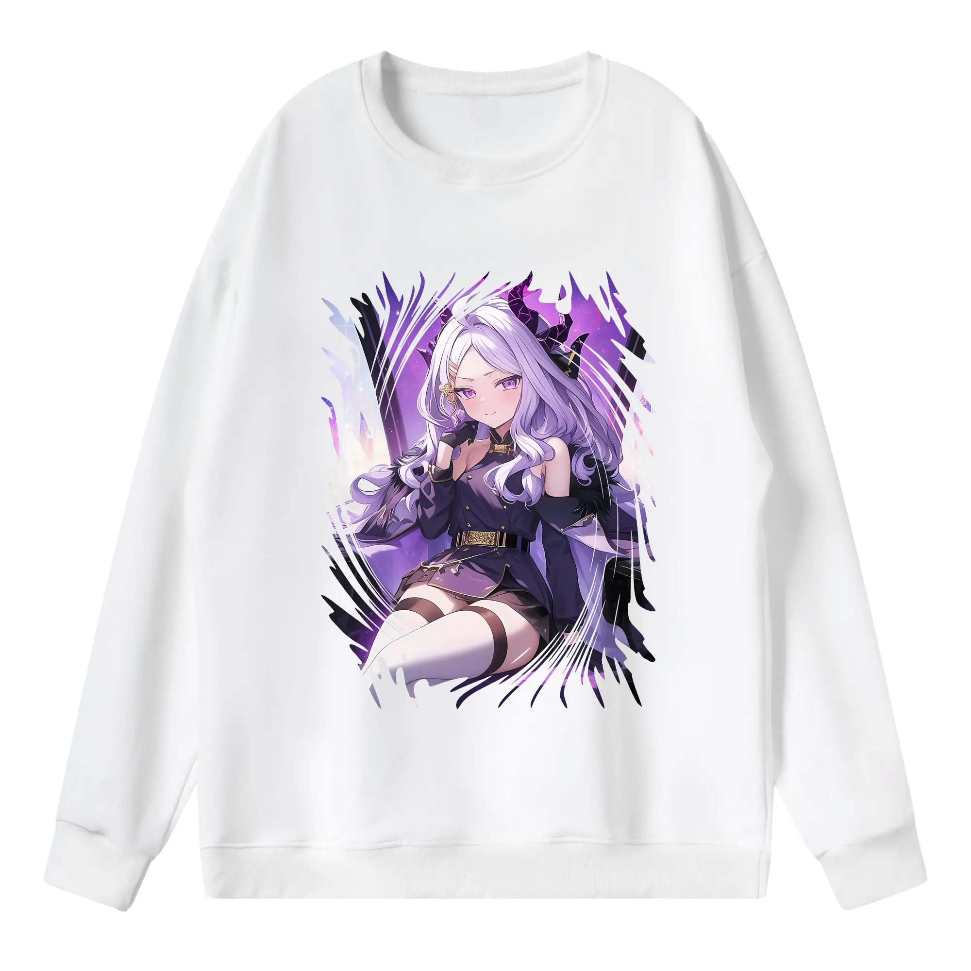 ブルーアーカイブ グッズ 空崎ヒナ - 薄手 クルーネック スウェット 裏毛260g · ポリエステル 春秋向け カジュアル 男女兼用 · トレーナー デイリー スポーツ 散歩に最適