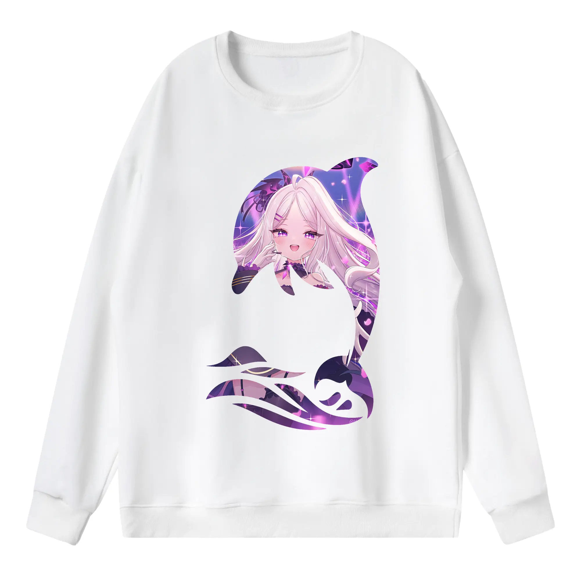 ブルーアーカイブ グッズ 空崎ヒナ - 薄手 クルーネック スウェット 裏毛260g · ポリエステル 春秋向け カジュアル 男女兼用 · トレーナー デイリー スポーツ 散歩に最適