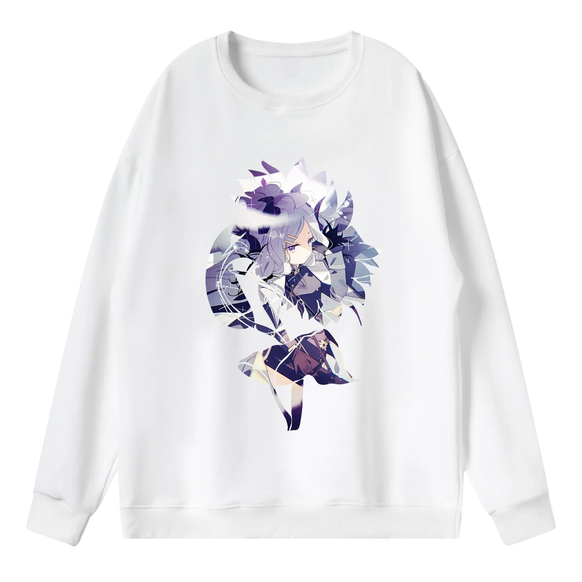 ブルーアーカイブ グッズ 空崎ヒナ - 薄手 クルーネック スウェット 裏毛260g · ポリエステル 春秋向け カジュアル 男女兼用 · トレーナー デイリー スポーツ 散歩に最適