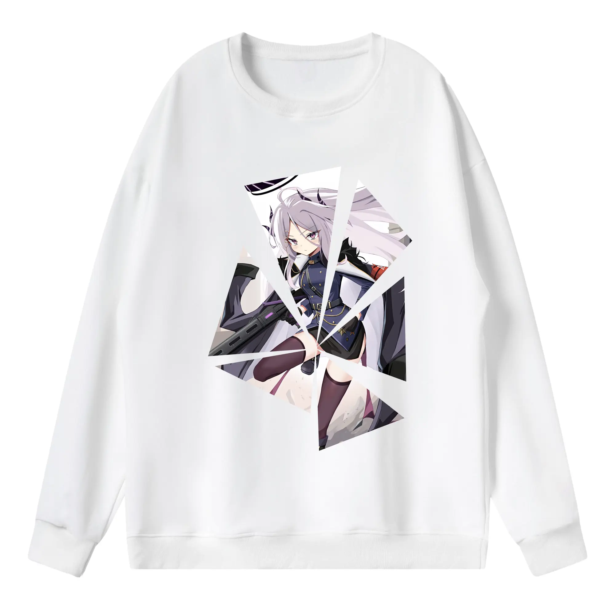 ブルーアーカイブ グッズ 空崎ヒナ - 薄手 クルーネック スウェット 裏毛260g · ポリエステル 春秋向け カジュアル 男女兼用 · トレーナー デイリー スポーツ 散歩に最適