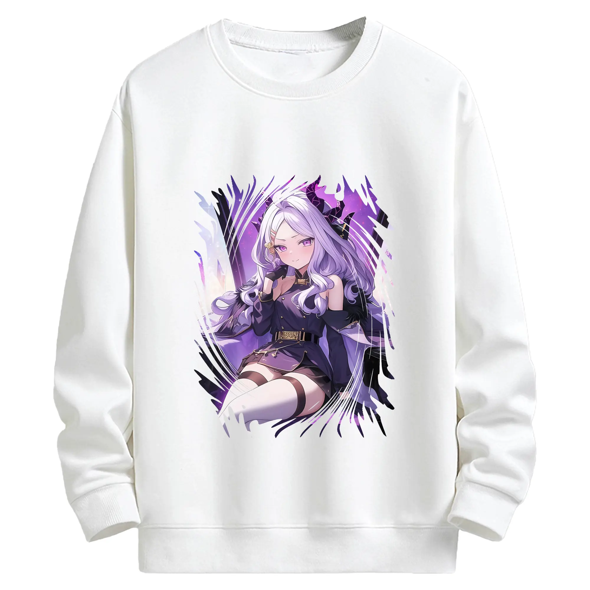 ブルーアーカイブ グッズ 空崎ヒナ - キッズ クルーネックスウェットシャツ ・ フロントプリント ・ 綿80％ ポリエステル20％ ・ 快適 通学 スポーツ 日常使い お散歩用