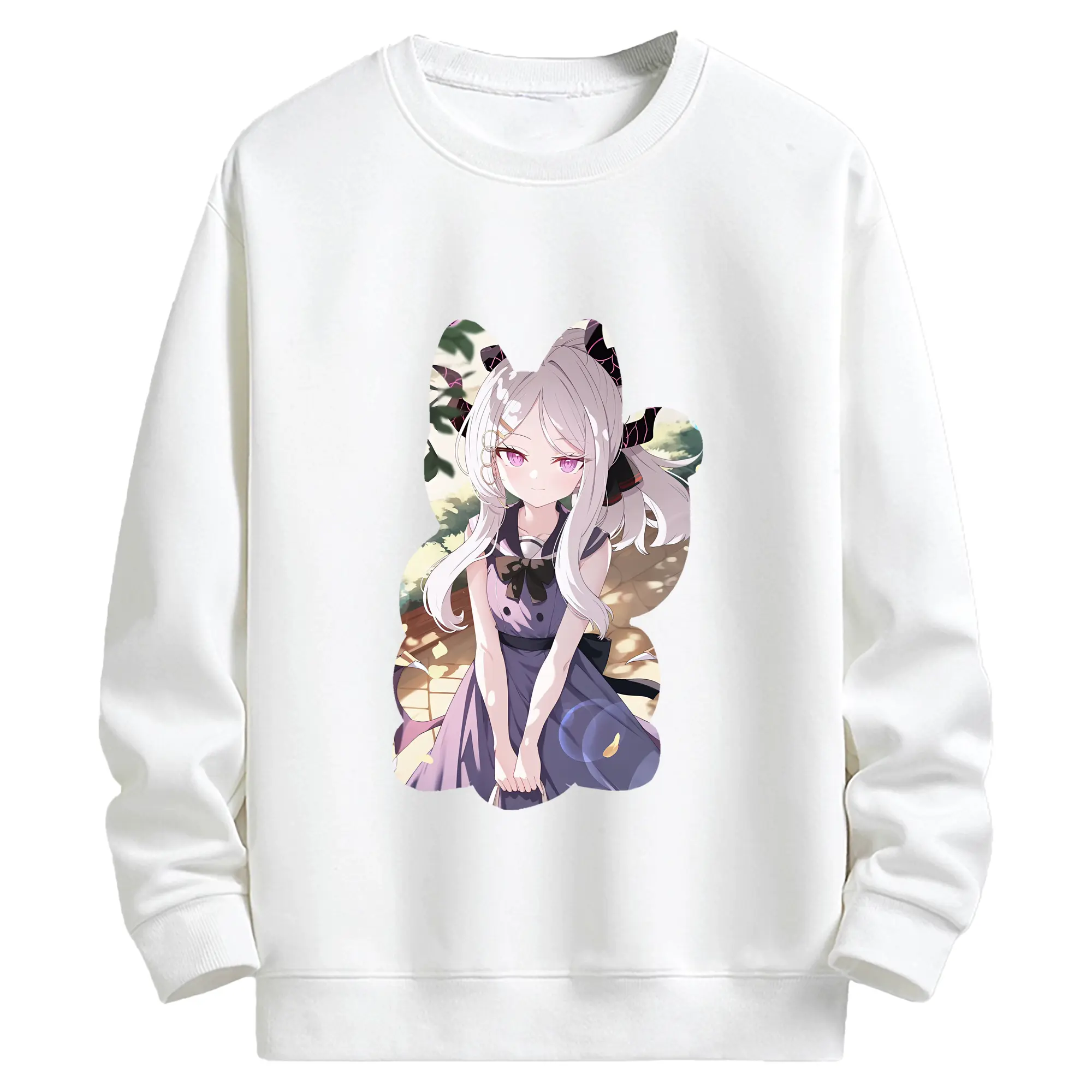 ブルーアーカイブ グッズ 空崎ヒナ - キッズ クルーネックスウェットシャツ ・ フロントプリント ・ 綿80％ ポリエステル20％ ・ 快適 通学 スポーツ 日常使い お散歩用