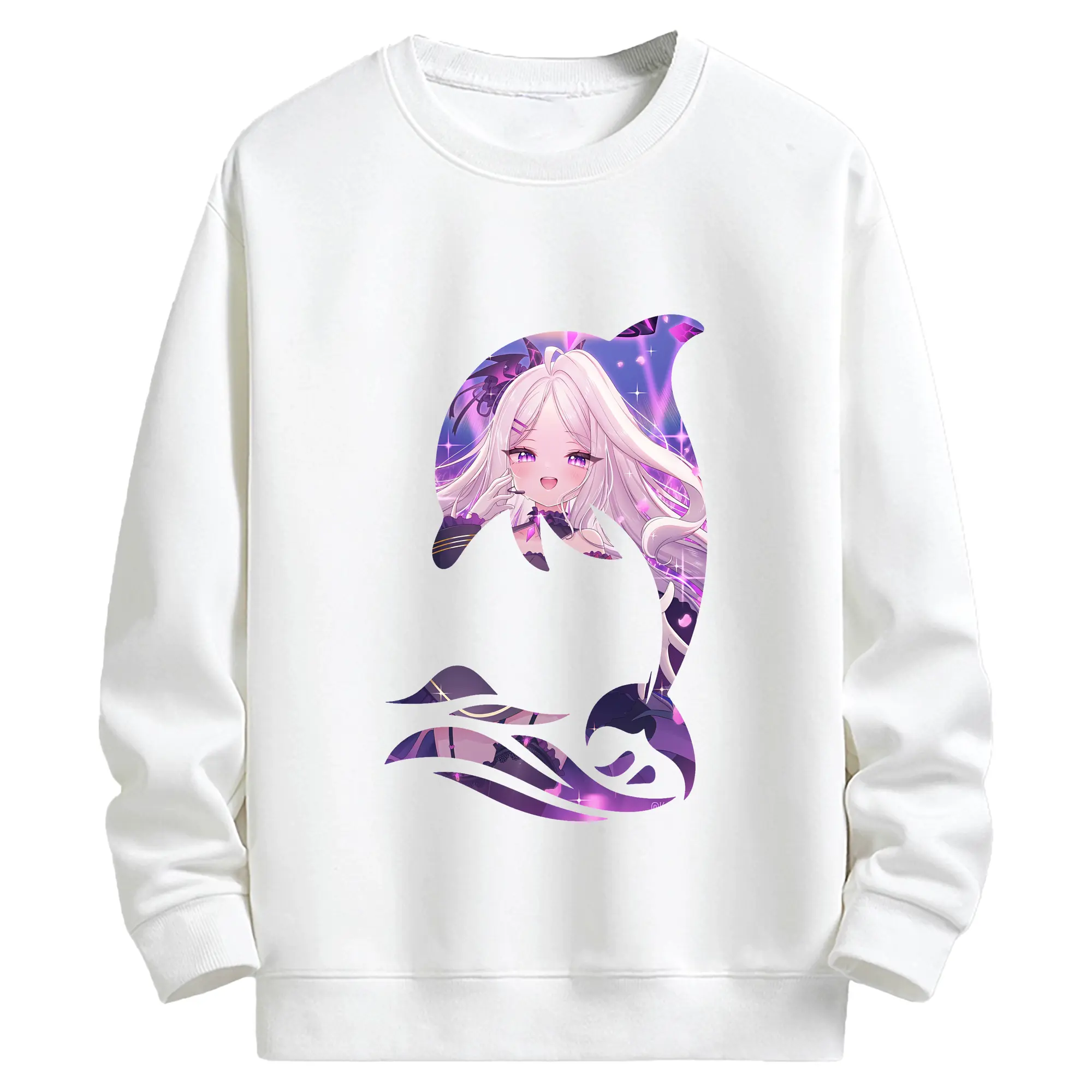 ブルーアーカイブ グッズ 空崎ヒナ - キッズ クルーネックスウェットシャツ ・ フロントプリント ・ 綿80％ ポリエステル20％ ・ 快適 通学 スポーツ 日常使い お散歩用