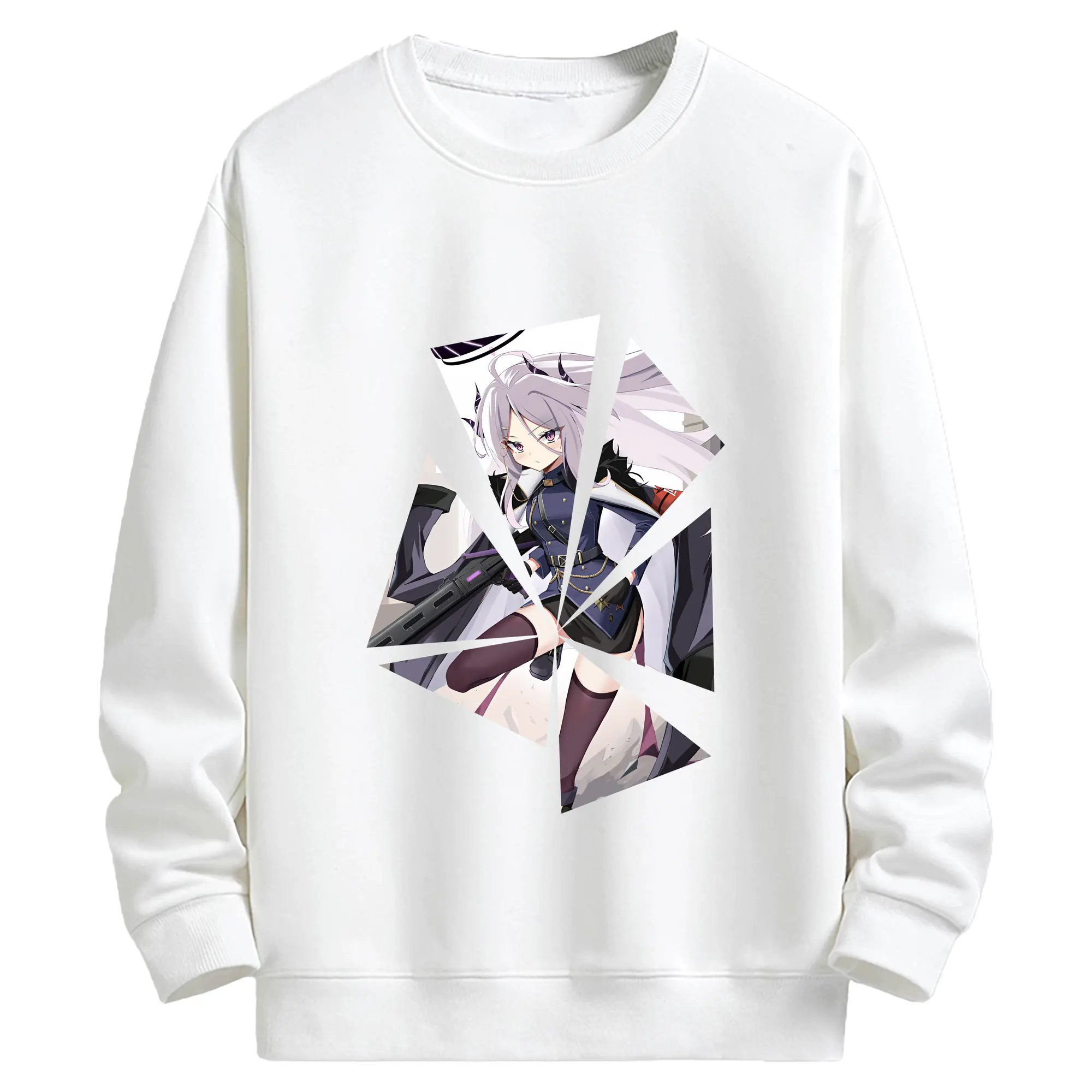 ブルーアーカイブ グッズ 空崎ヒナ - キッズ クルーネックスウェットシャツ ・ フロントプリント ・ 綿80％ ポリエステル20％ ・ 快適 通学 スポーツ 日常使い お散歩用