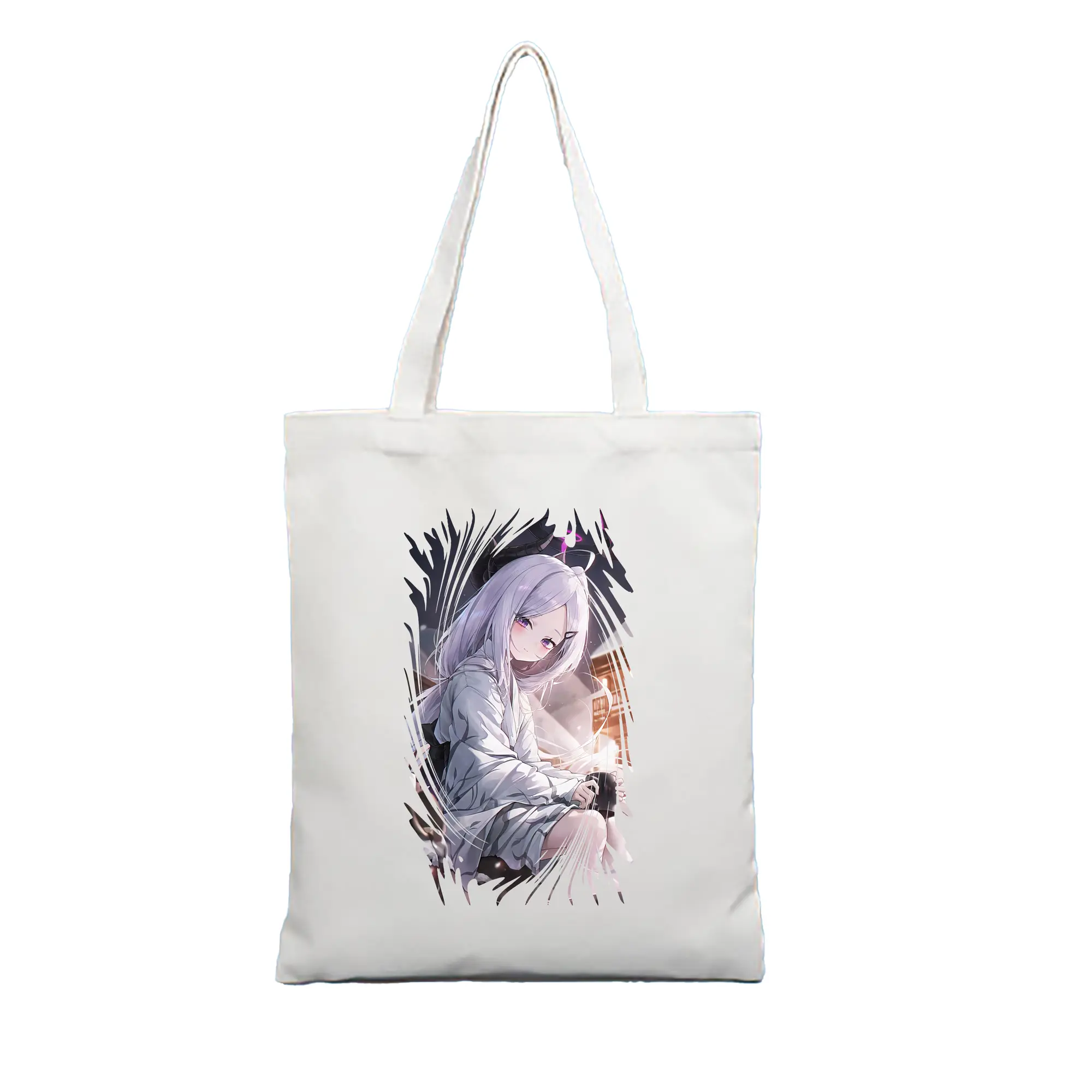 ブルーアーカイブ グッズ 空崎ヒナ - 縦型キャンバス手提げバッグ（トートバッグ） ・ キャンバス素材 ・ ショッピング用 ・ 軽量 丈夫 お手入れ簡単