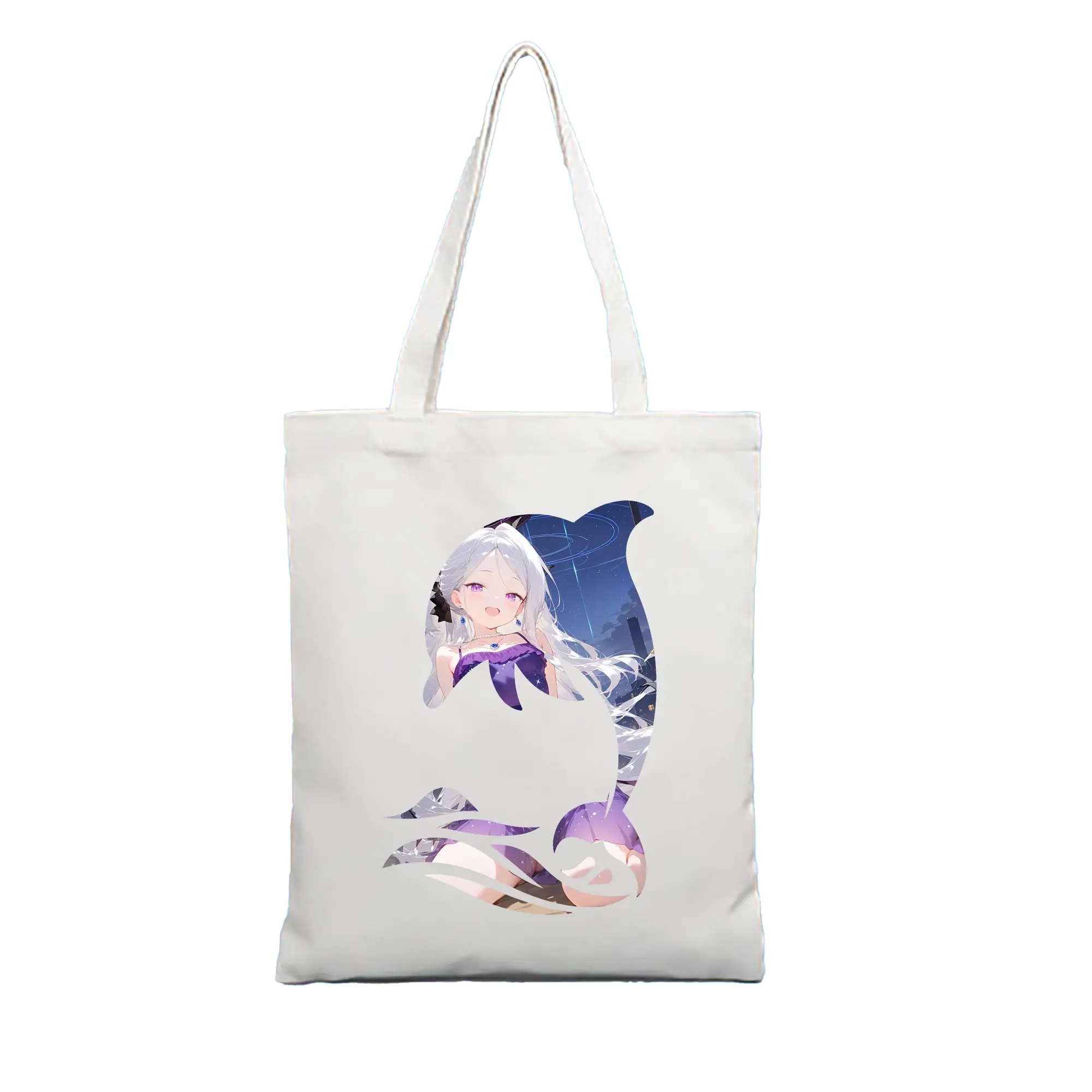 ブルーアーカイブ グッズ 空崎ヒナ - 縦型キャンバス手提げバッグ（トートバッグ） ・ キャンバス素材 ・ ショッピング用 ・ 軽量 丈夫 お手入れ簡単