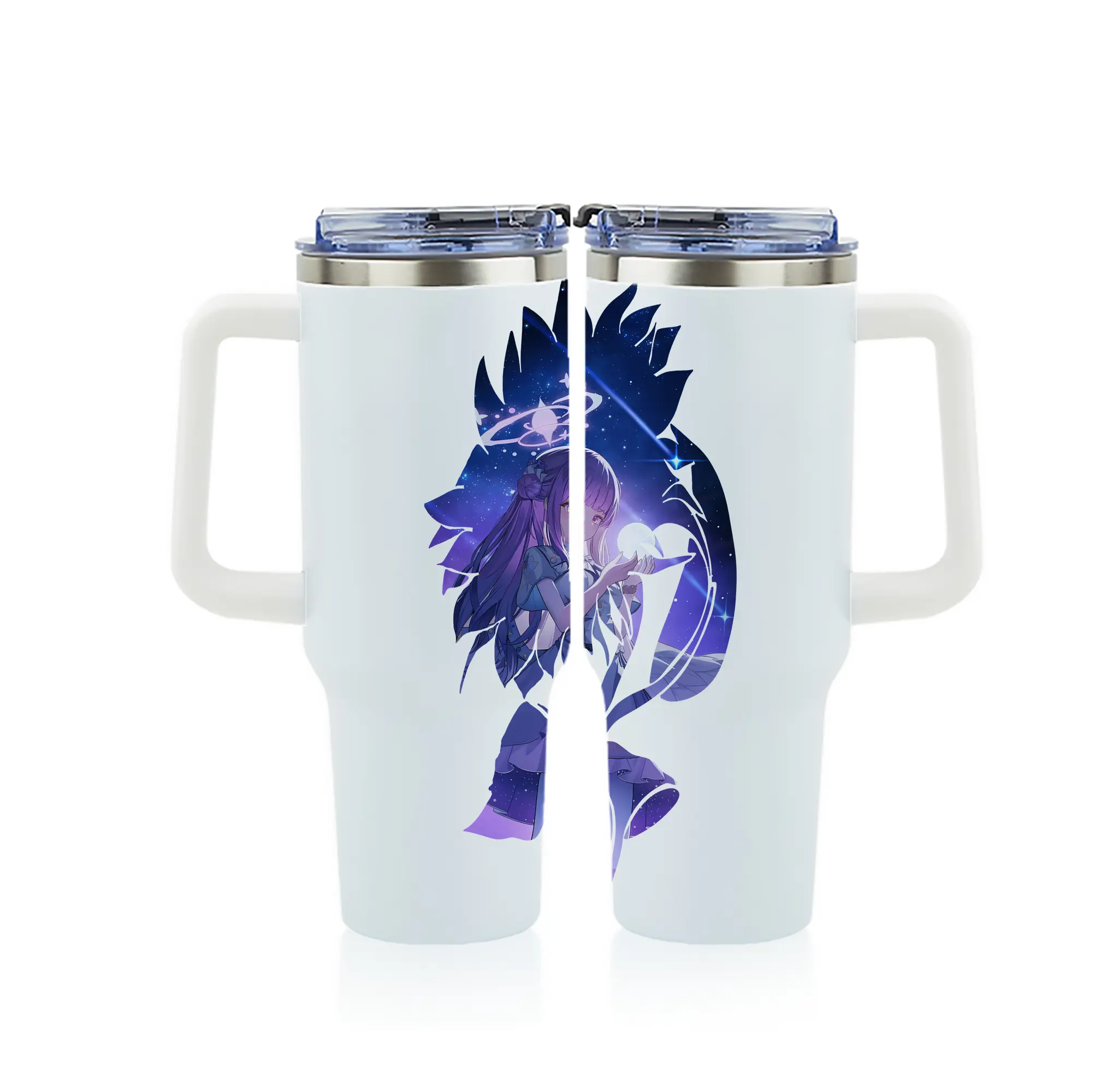 ブルーアーカイブ グッズ 聖園ミカ - 1200mL フルプリント車用タンブラー ・ 304ステンレス 内側 ・ 201ステンレス 外側 ・ 保温 保冷 ・ 通勤 ドライブ アウトドア用