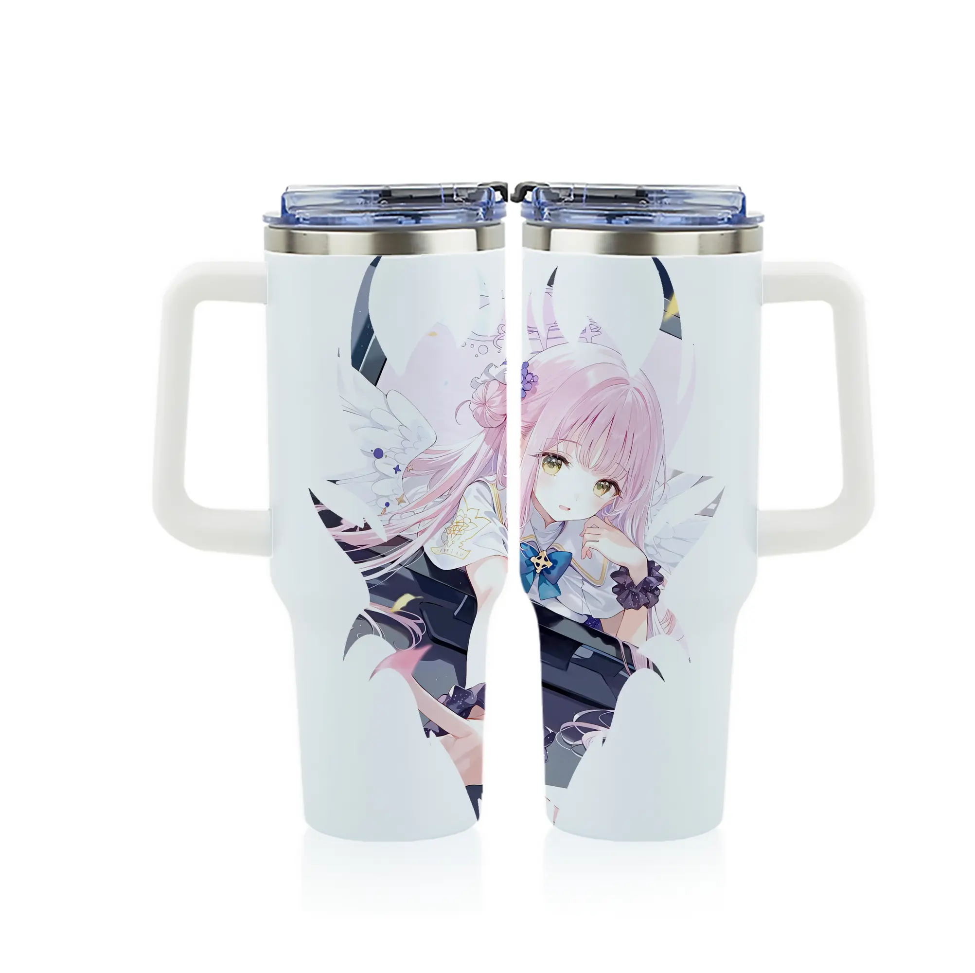 ブルーアーカイブ グッズ 聖園ミカ - 1200mL フルプリント車用タンブラー ・ 304ステンレス 内側 ・ 201ステンレス 外側 ・ 保温 保冷 ・ 通勤 ドライブ アウトドア用