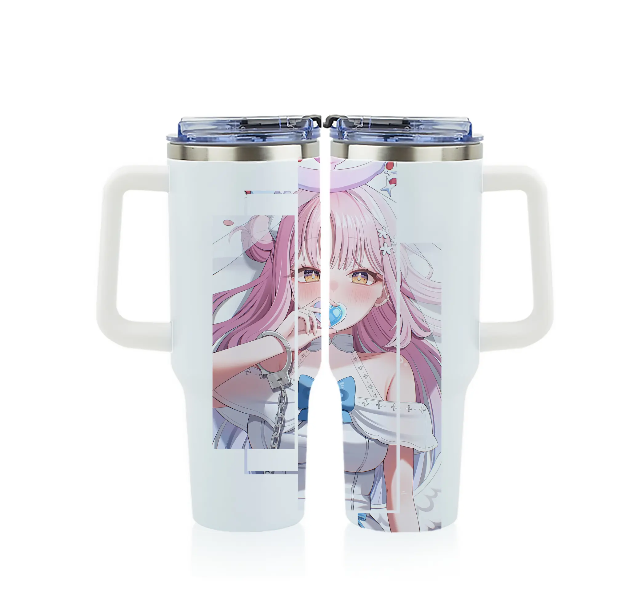 ブルーアーカイブ グッズ 聖園ミカ - 1200mL フルプリント車用タンブラー ・ 304ステンレス 内側 ・ 201ステンレス 外側 ・ 保温 保冷 ・ 通勤 ドライブ アウトドア用