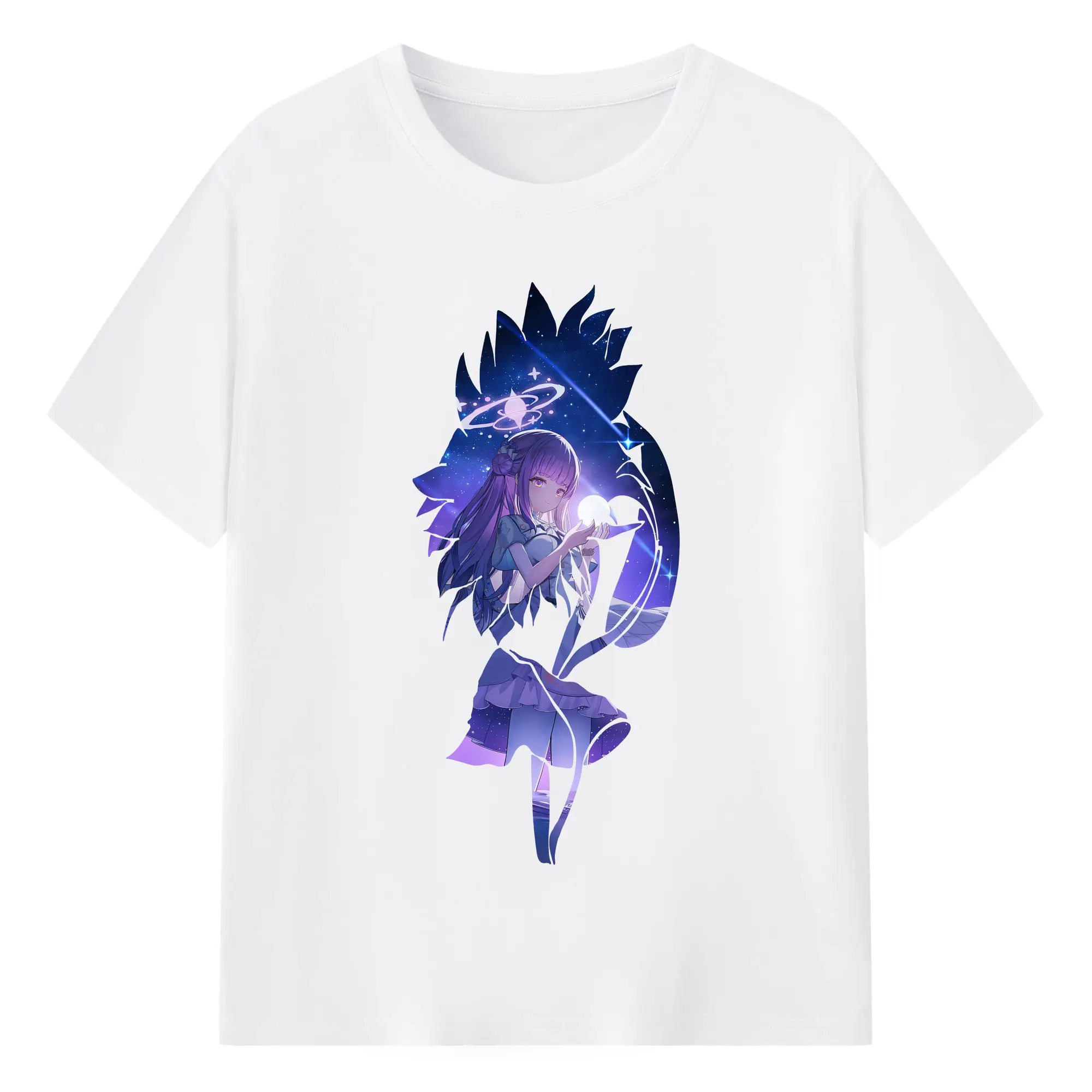 ブルーアーカイブ グッズ 聖園ミカ - 綿100％ 半袖Tシャツ ・ フロントプリント ・ 快適 通気性 ・ 日常使い 散歩 スポーツ用