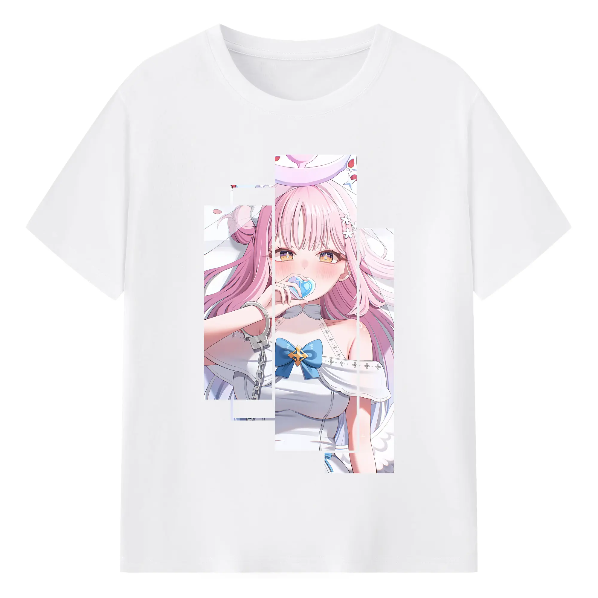 ブルーアーカイブ グッズ 聖園ミカ - 綿100％ 半袖Tシャツ ・ フロントプリント ・ 快適 通気性 ・ 日常使い 散歩 スポーツ用