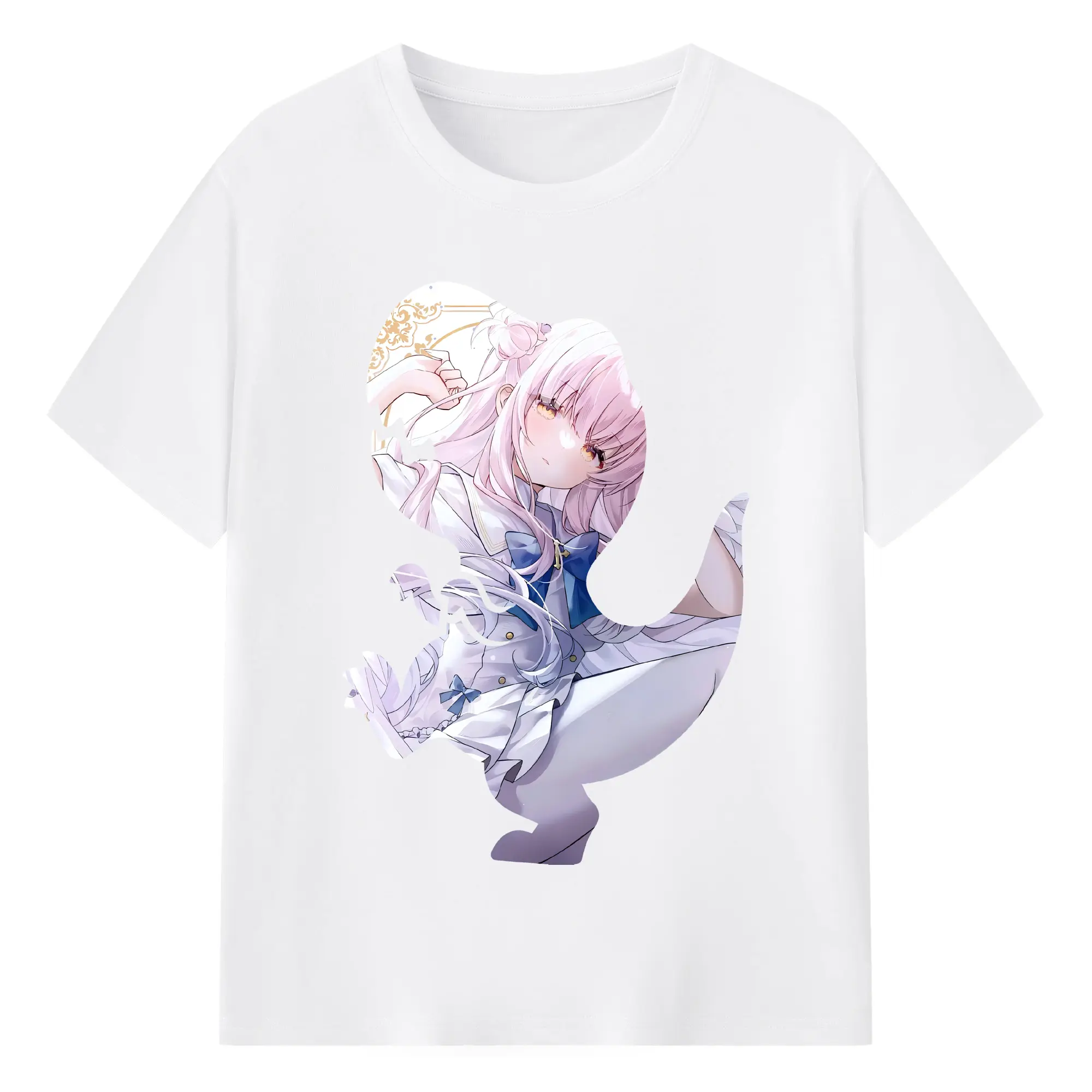 ブルーアーカイブ グッズ 聖園ミカ - 綿100％ 半袖Tシャツ ・ フロントプリント ・ 快適 通気性 ・ 日常使い 散歩 スポーツ用