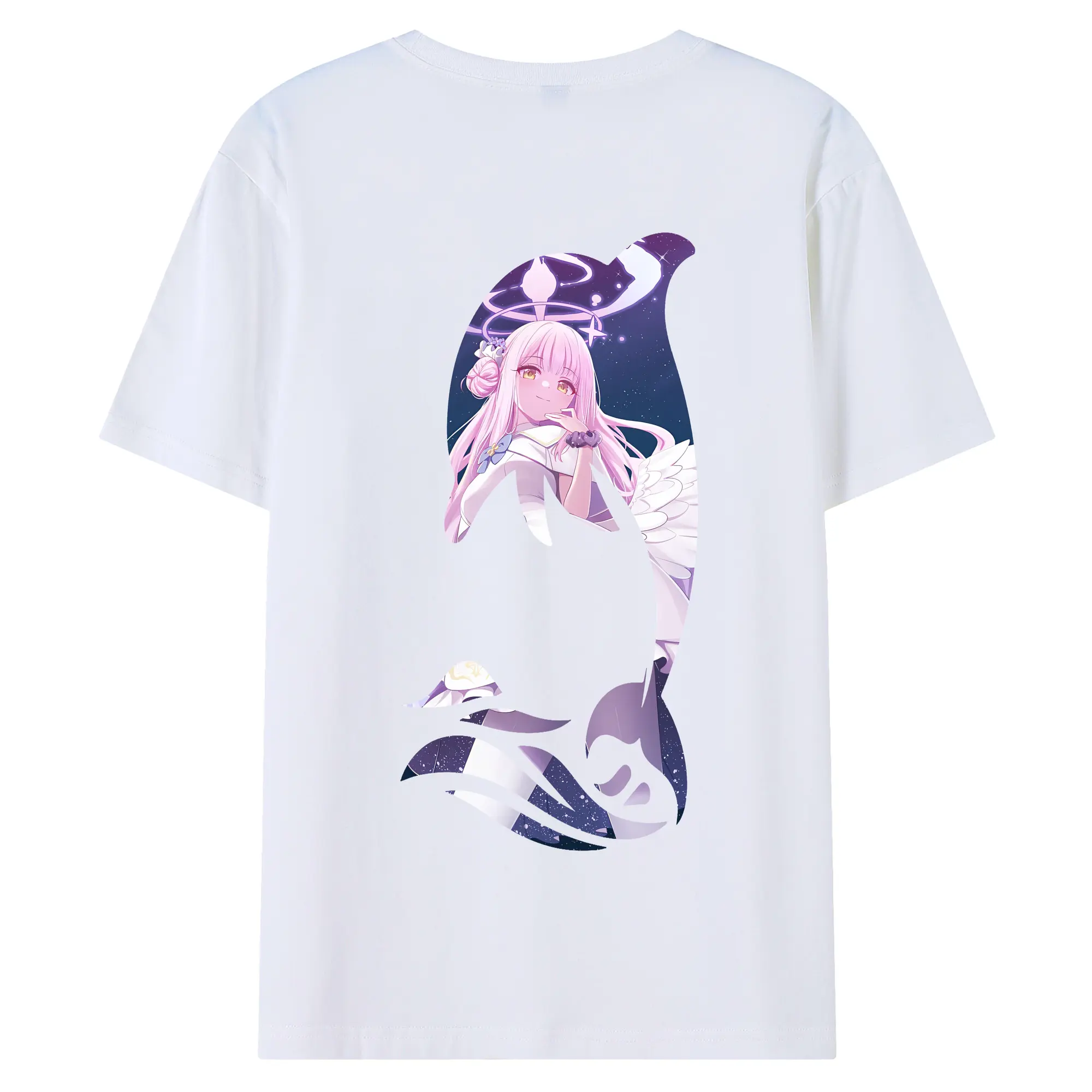 ブルーアーカイブ グッズ 聖園ミカ - 綿100％ 半袖Tシャツ ・ バックプリント ・ 快適 通気性 ・ 日常使い 散歩 スポーツ用