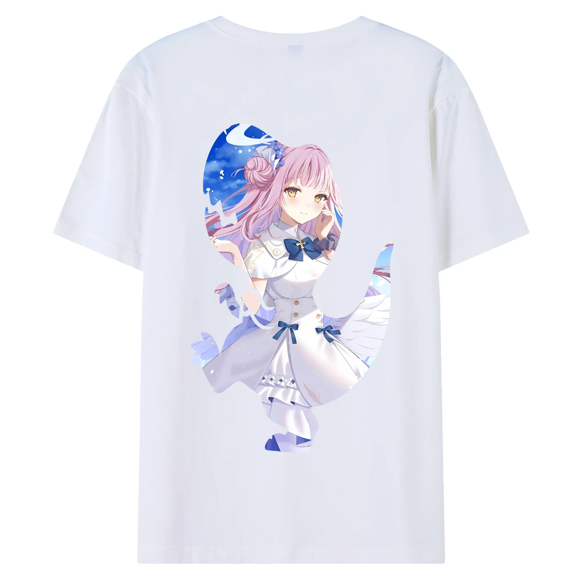 ブルーアーカイブ グッズ 聖園ミカ - 綿100％ 半袖Tシャツ ・ バックプリント ・ 快適 通気性 ・ 日常使い 散歩 スポーツ用