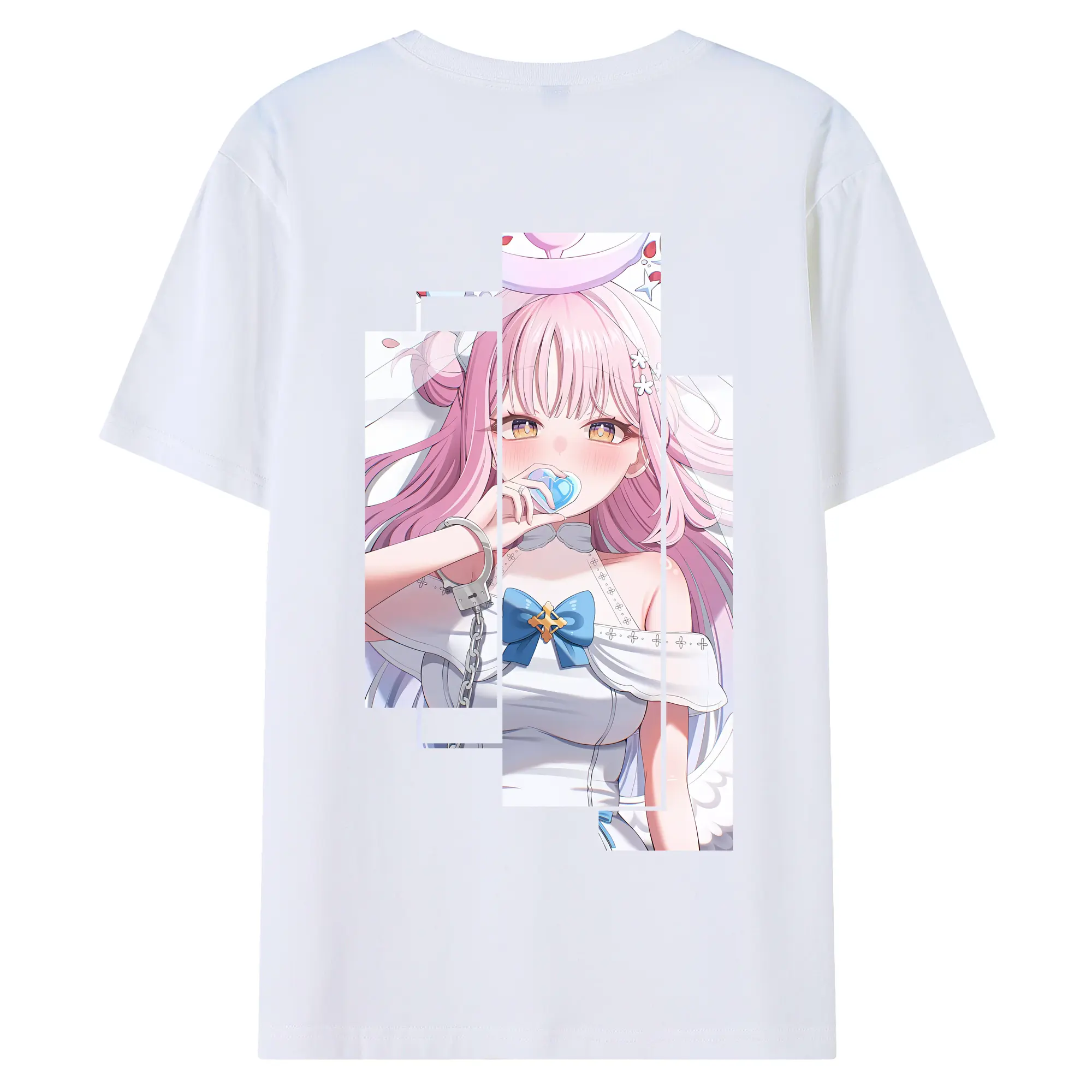 ブルーアーカイブ グッズ 聖園ミカ - 綿100％ 半袖Tシャツ ・ バックプリント ・ 快適 通気性 ・ 日常使い 散歩 スポーツ用