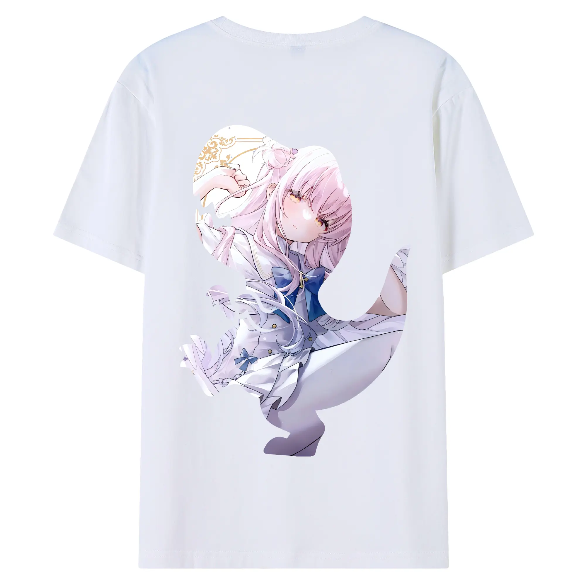 ブルーアーカイブ グッズ 聖園ミカ - 綿100％ 半袖Tシャツ ・ バックプリント ・ 快適 通気性 ・ 日常使い 散歩 スポーツ用