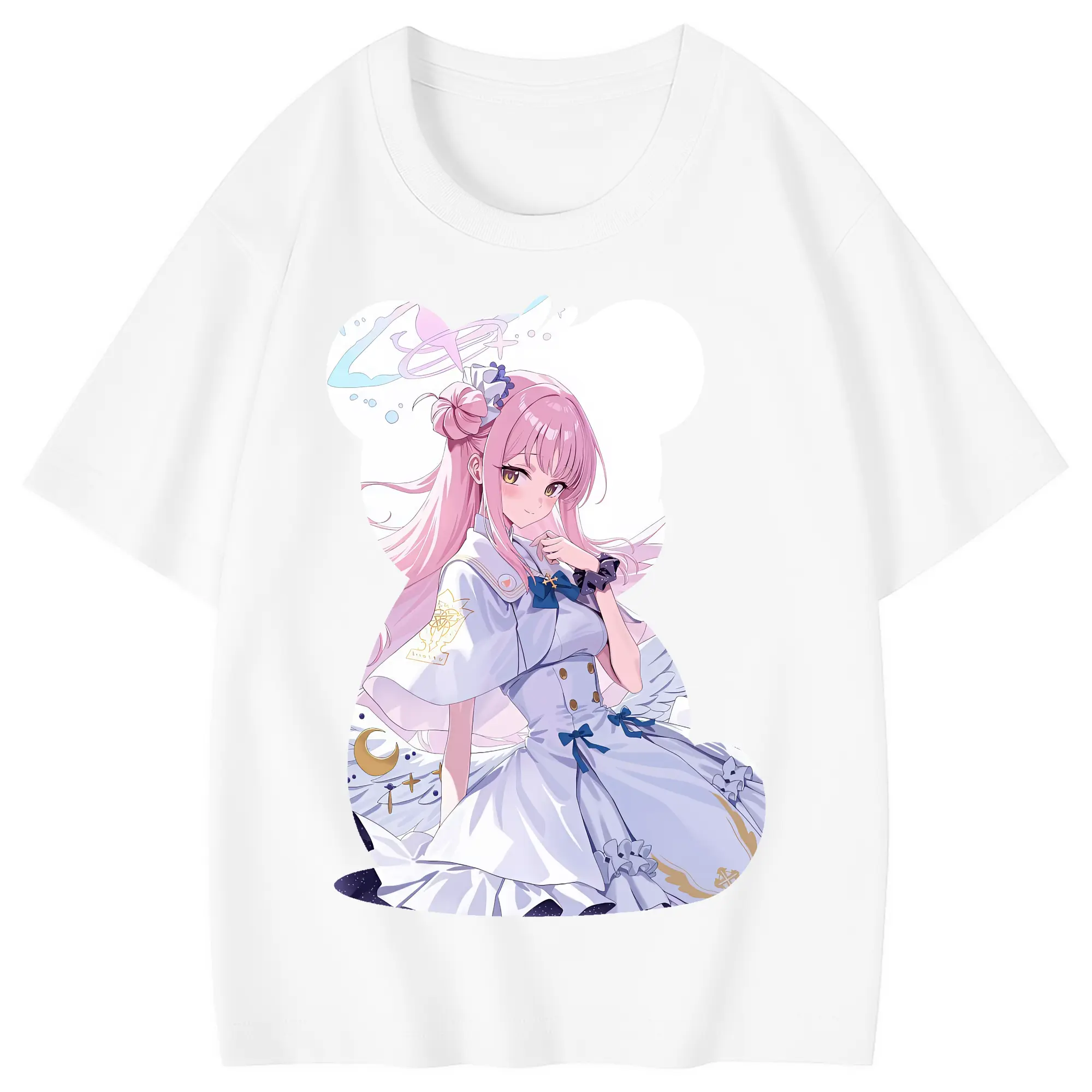 ブルーアーカイブ グッズ 聖園ミカ - 綿100％ キッズTシャツ ・ フロントプリント ・ 快適 通気性 ・ スポーツ カジュアル 散歩用