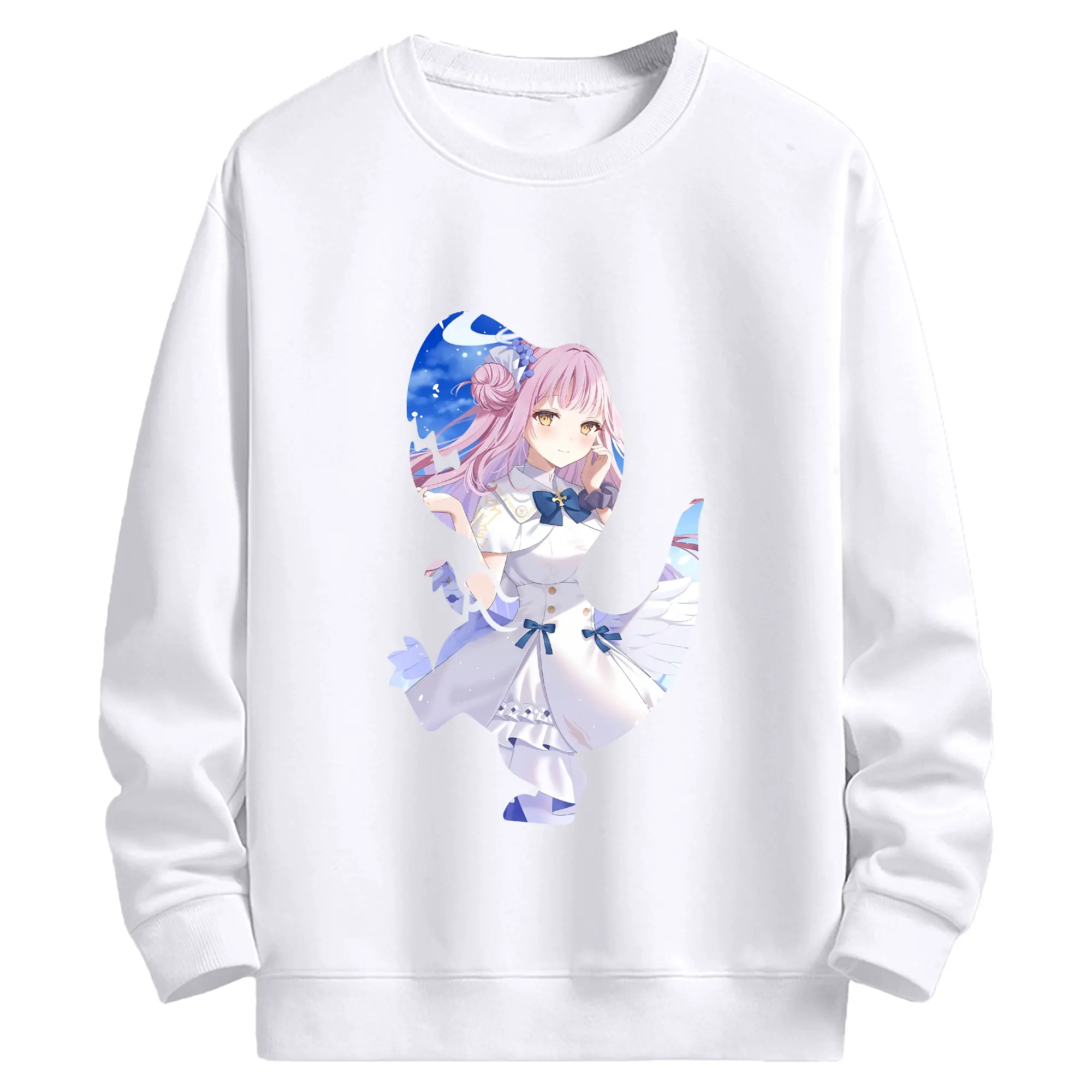 ブルーアーカイブ グッズ 聖園ミカ - 高品質 クルーネック スウェット ・ コットン59％ ポリエステル41％ ・ ユニセックス 長袖 トレーナー ・ カジュアル デイリー スポーツ 散歩用