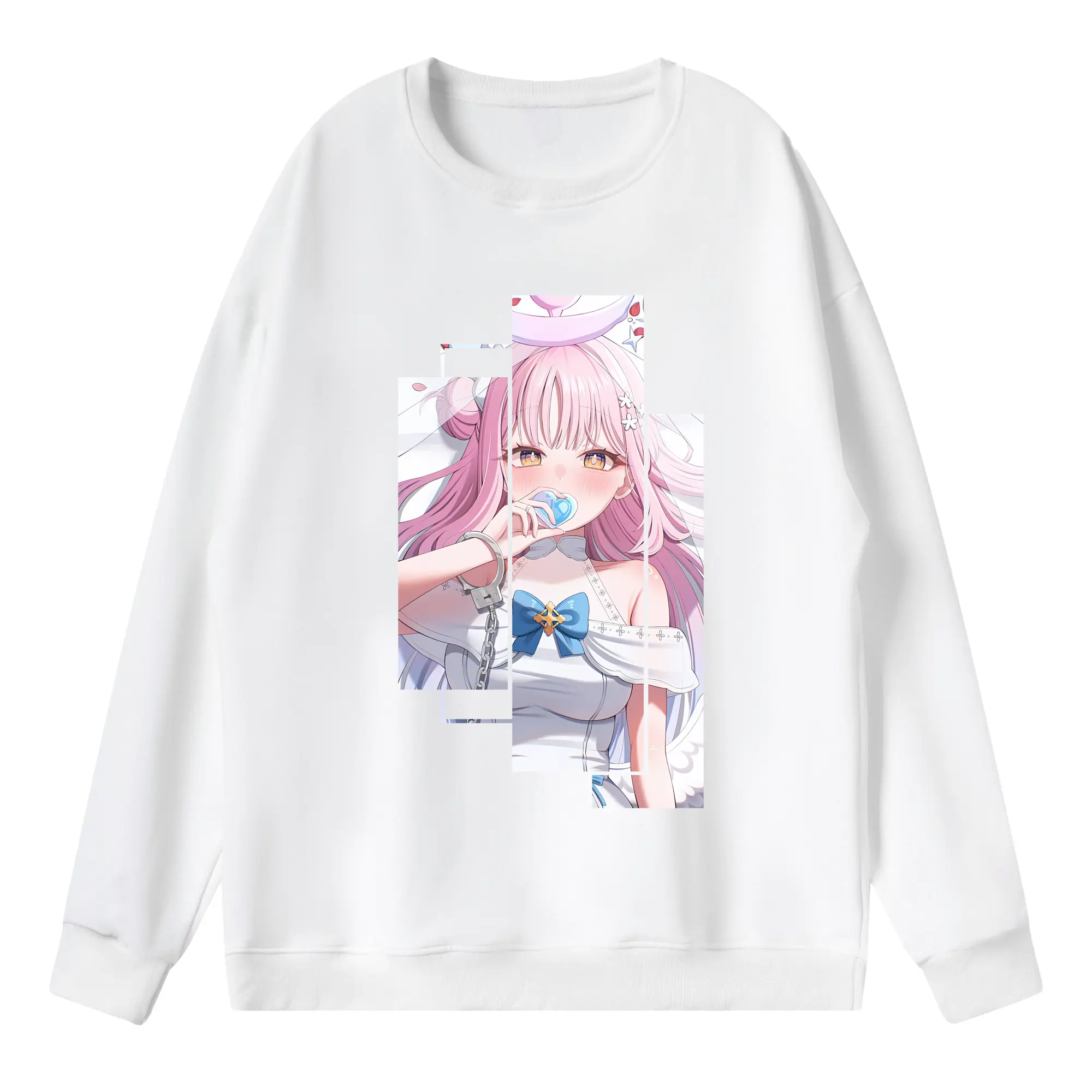 ブルーアーカイブ グッズ 聖園ミカ - 薄手 クルーネック スウェット 裏毛260g · ポリエステル 春秋向け カジュアル 男女兼用 · トレーナー デイリー スポーツ 散歩に最適