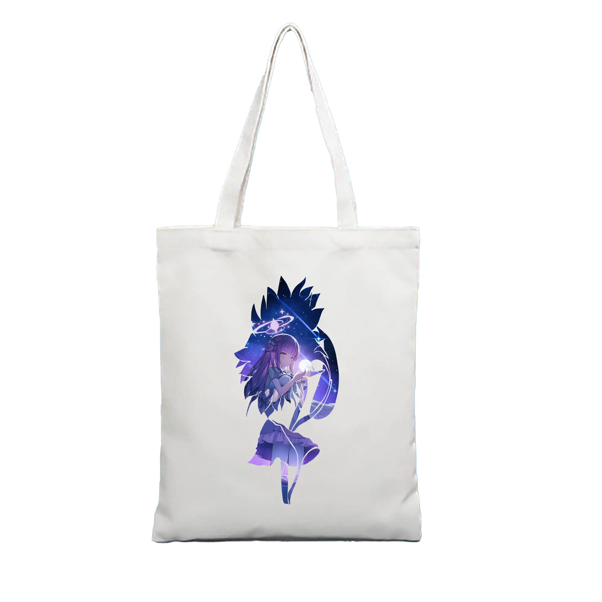 ブルーアーカイブ グッズ 聖園ミカ - 縦型キャンバス手提げバッグ（トートバッグ） ・ キャンバス素材 ・ ショッピング用 ・ 軽量 丈夫 お手入れ簡単