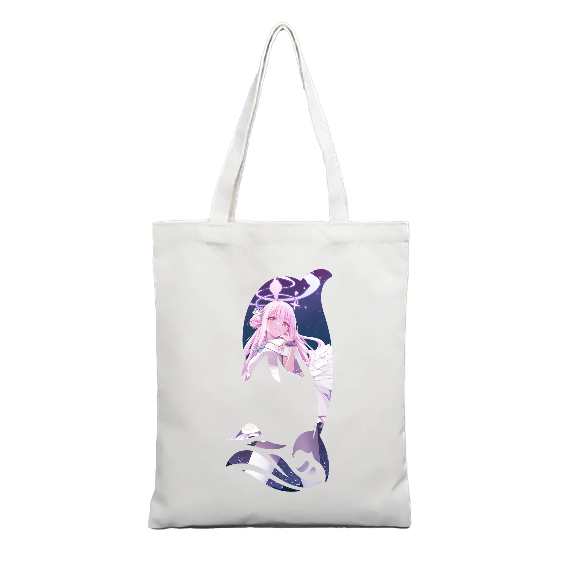 ブルーアーカイブ グッズ 聖園ミカ - 縦型キャンバス手提げバッグ（トートバッグ） ・ キャンバス素材 ・ ショッピング用 ・ 軽量 丈夫 お手入れ簡単