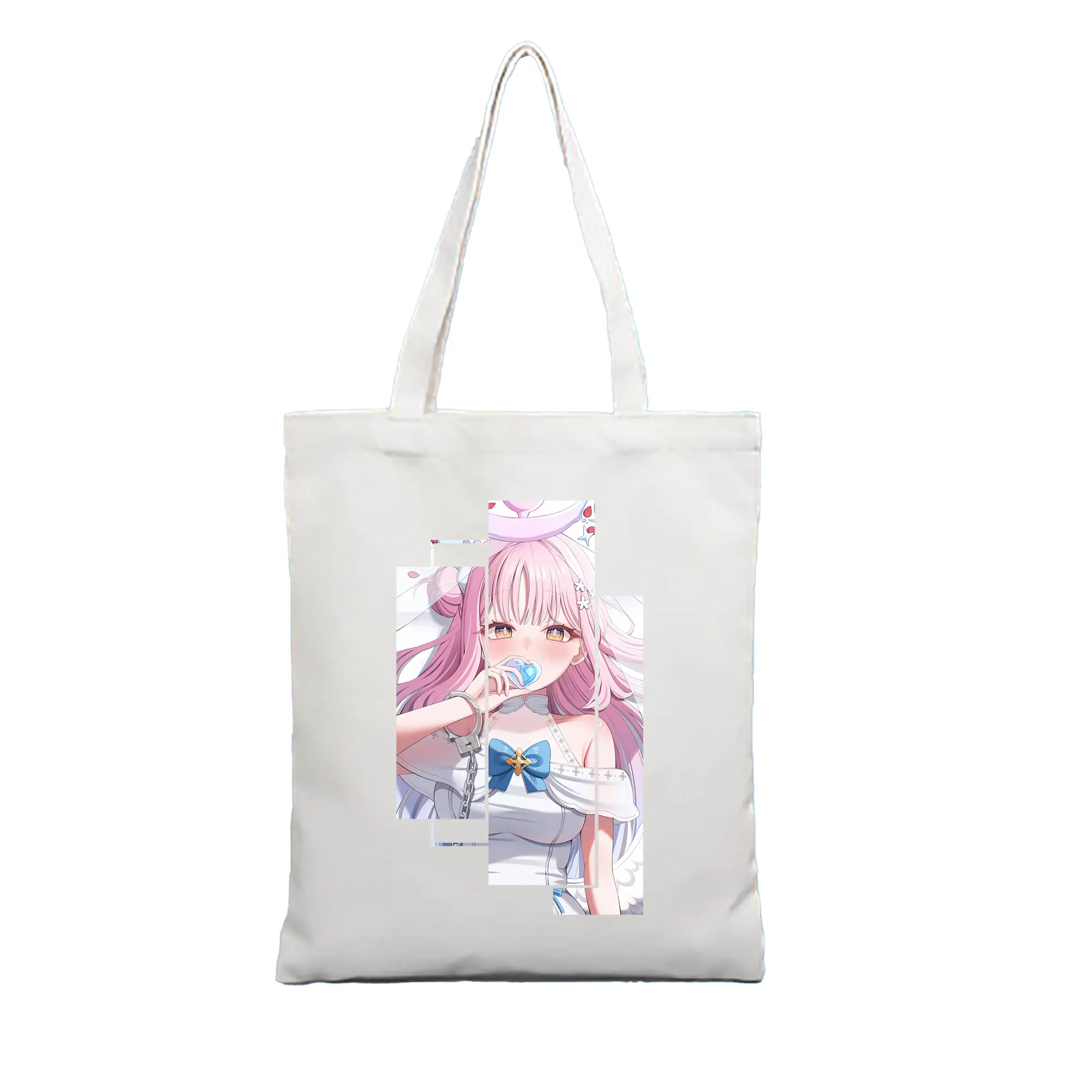 ブルーアーカイブ グッズ 聖園ミカ - 縦型キャンバス手提げバッグ（トートバッグ） ・ キャンバス素材 ・ ショッピング用 ・ 軽量 丈夫 お手入れ簡単
