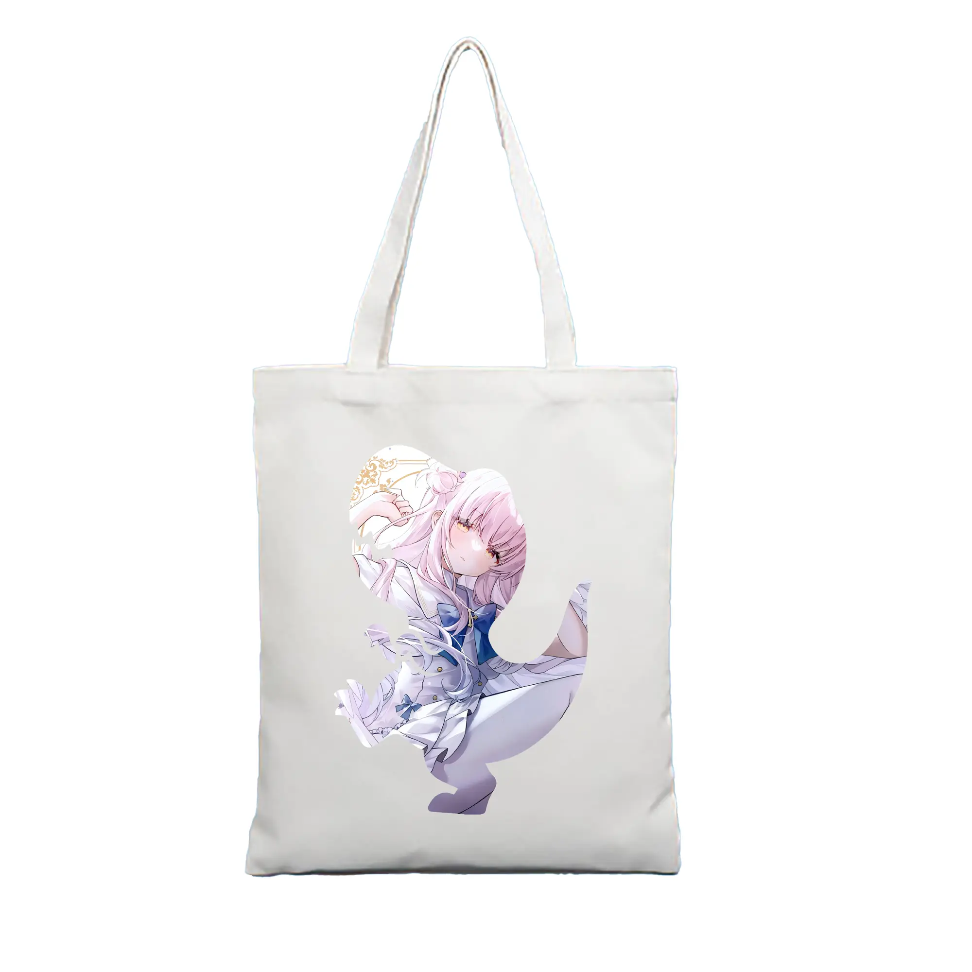 ブルーアーカイブ グッズ 聖園ミカ - 縦型キャンバス手提げバッグ（トートバッグ） ・ キャンバス素材 ・ ショッピング用 ・ 軽量 丈夫 お手入れ簡単