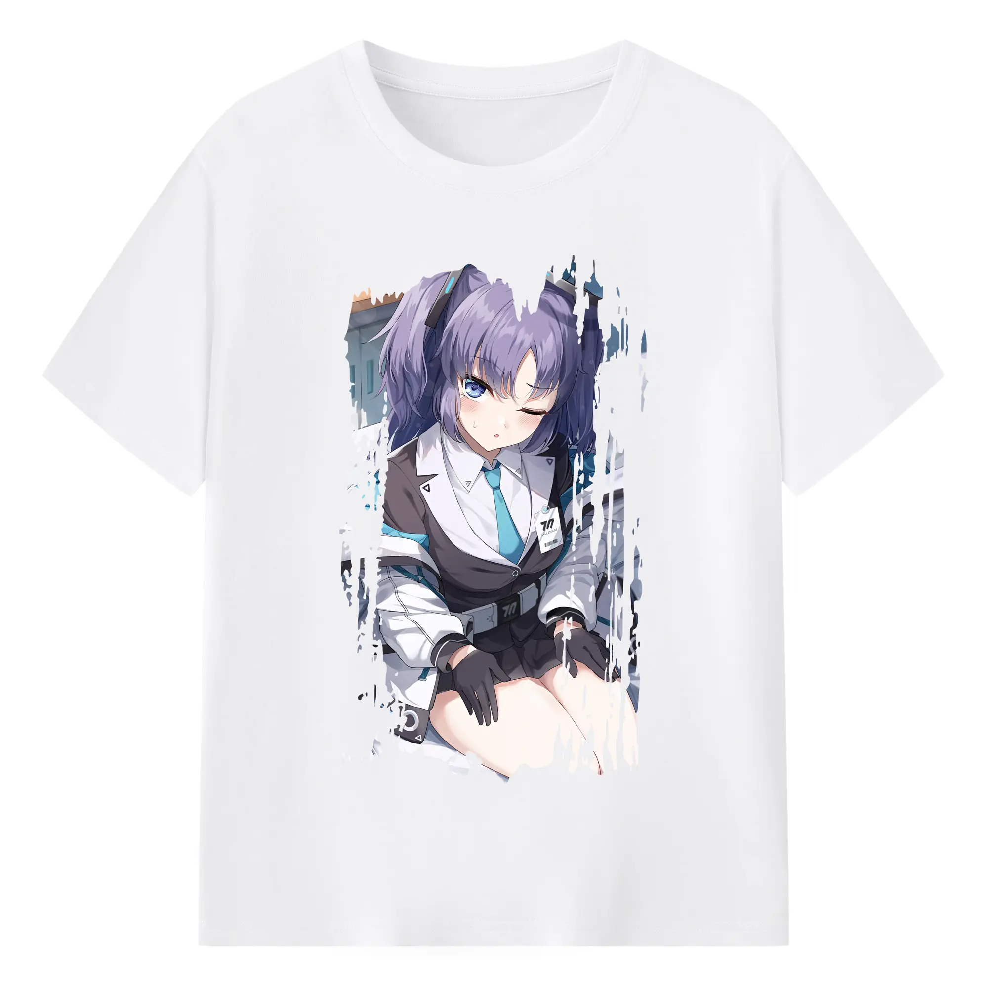 ブルーアーカイブ グッズ 早瀬 ユウカ - 綿100％ 半袖Tシャツ ・ フロントプリント ・ 快適 通気性 ・ 日常使い 散歩 スポーツ用