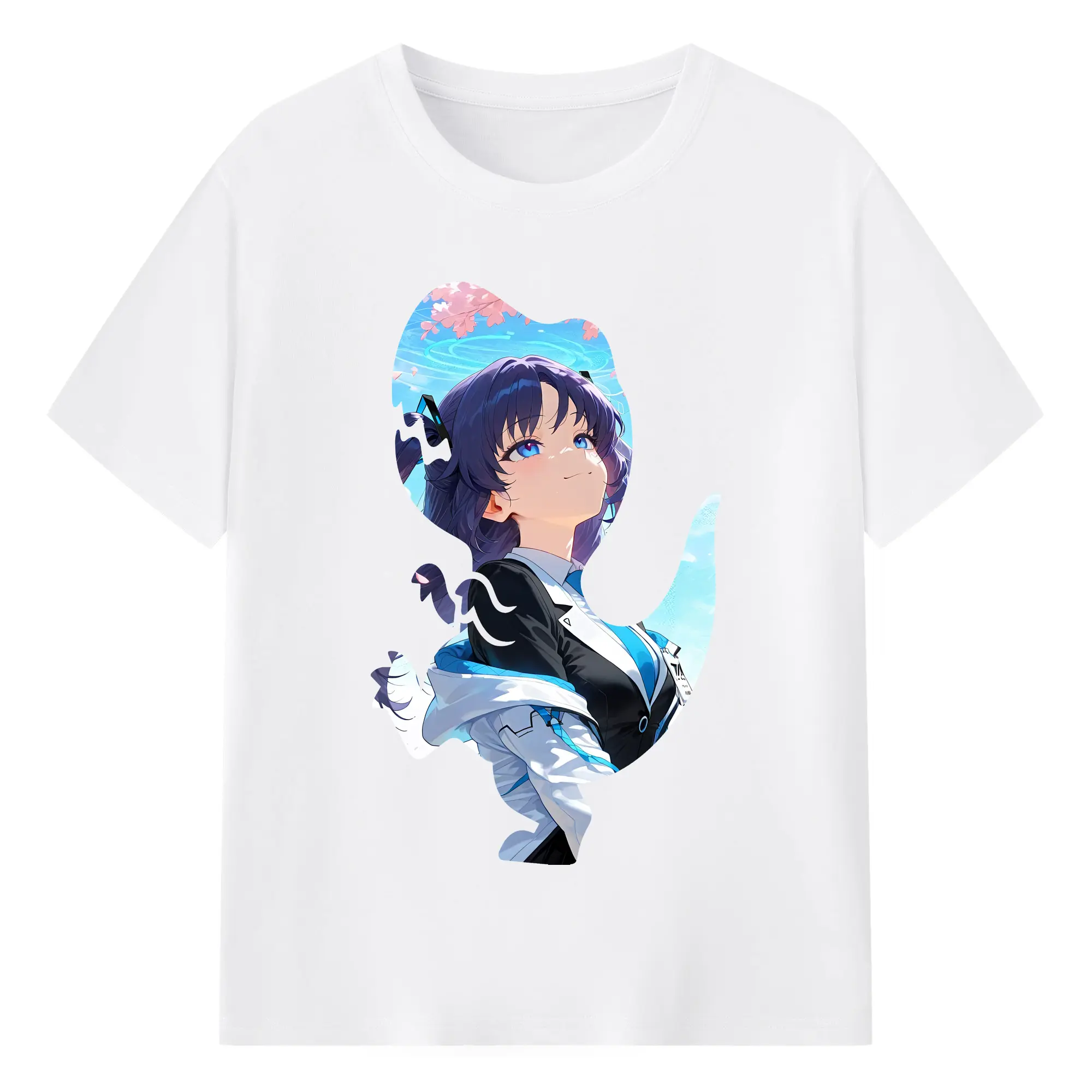 ブルーアーカイブ グッズ 早瀬 ユウカ - 綿100％ 半袖Tシャツ ・ フロントプリント ・ 快適 通気性 ・ 日常使い 散歩 スポーツ用