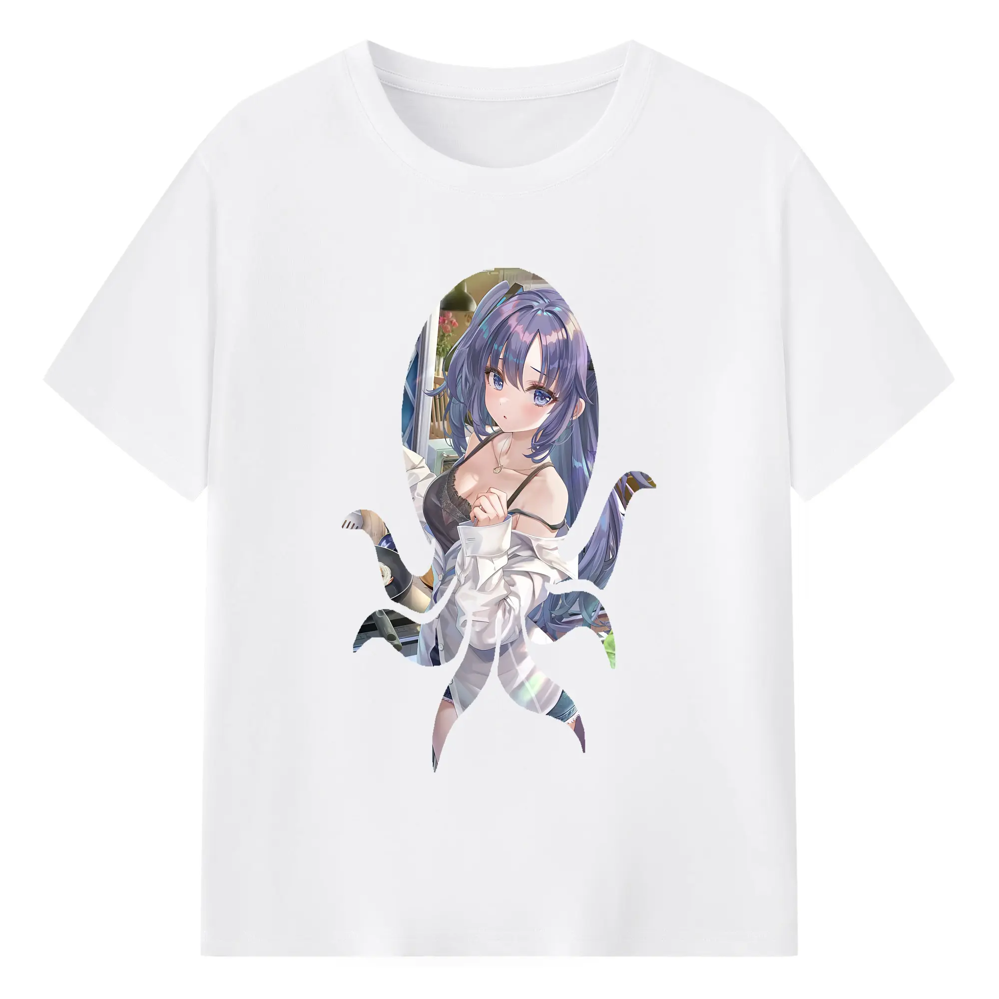 ブルーアーカイブ グッズ 早瀬 ユウカ - 綿100％ 半袖Tシャツ ・ フロントプリント ・ 快適 通気性 ・ 日常使い 散歩 スポーツ用